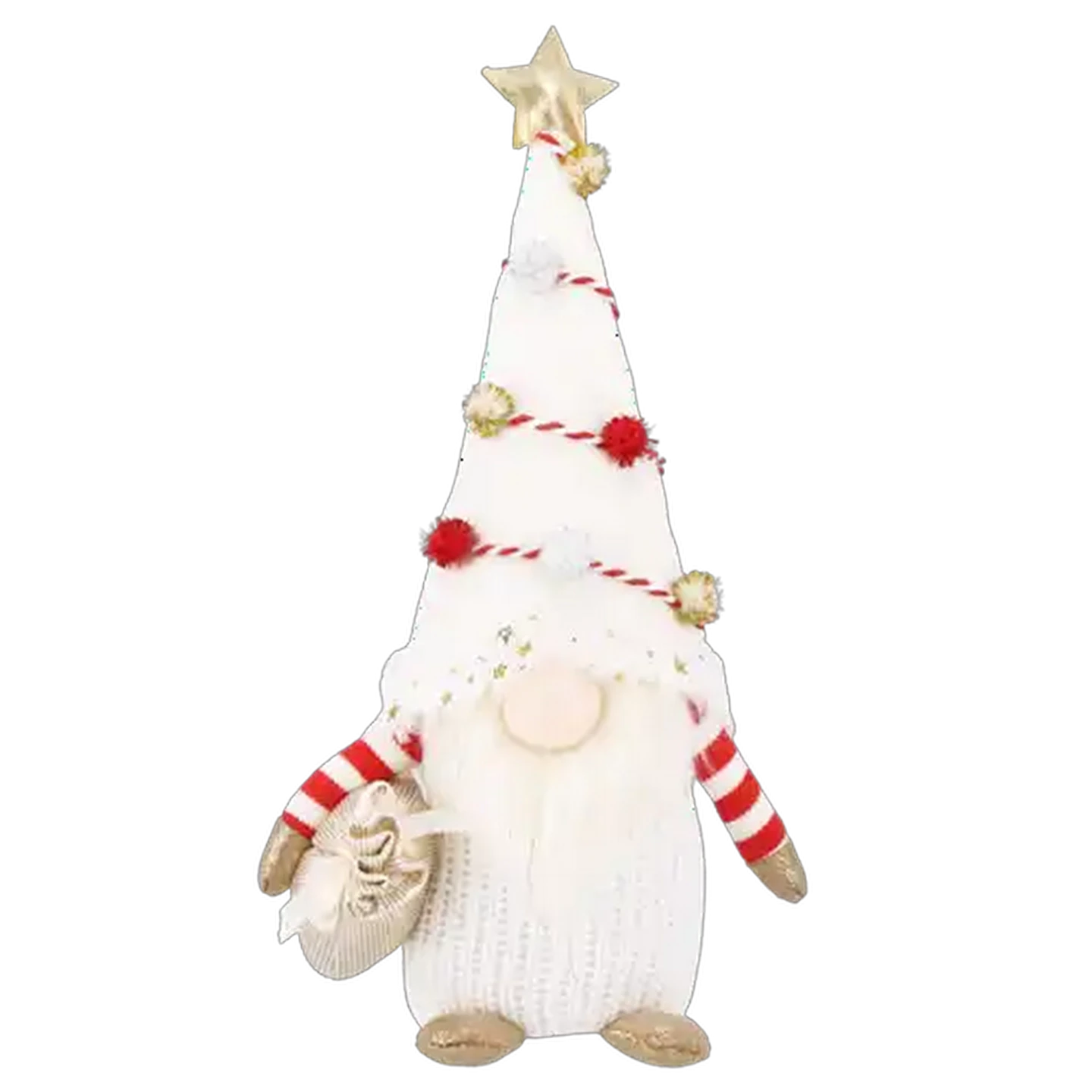 Image of Christmas Gold & Red Gnome Accessory 32cm