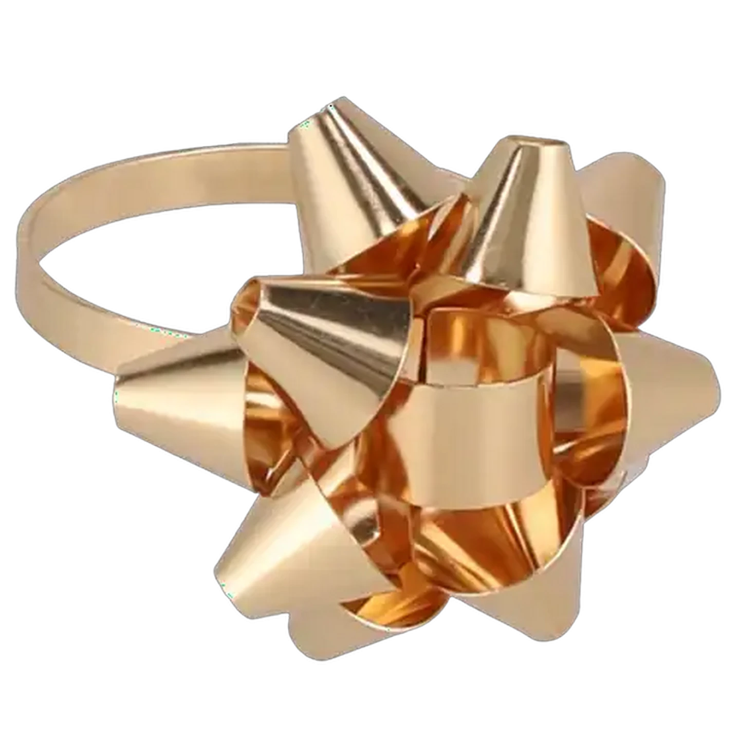 Image of Gold Bow Napkin Ring Set 4-Pack