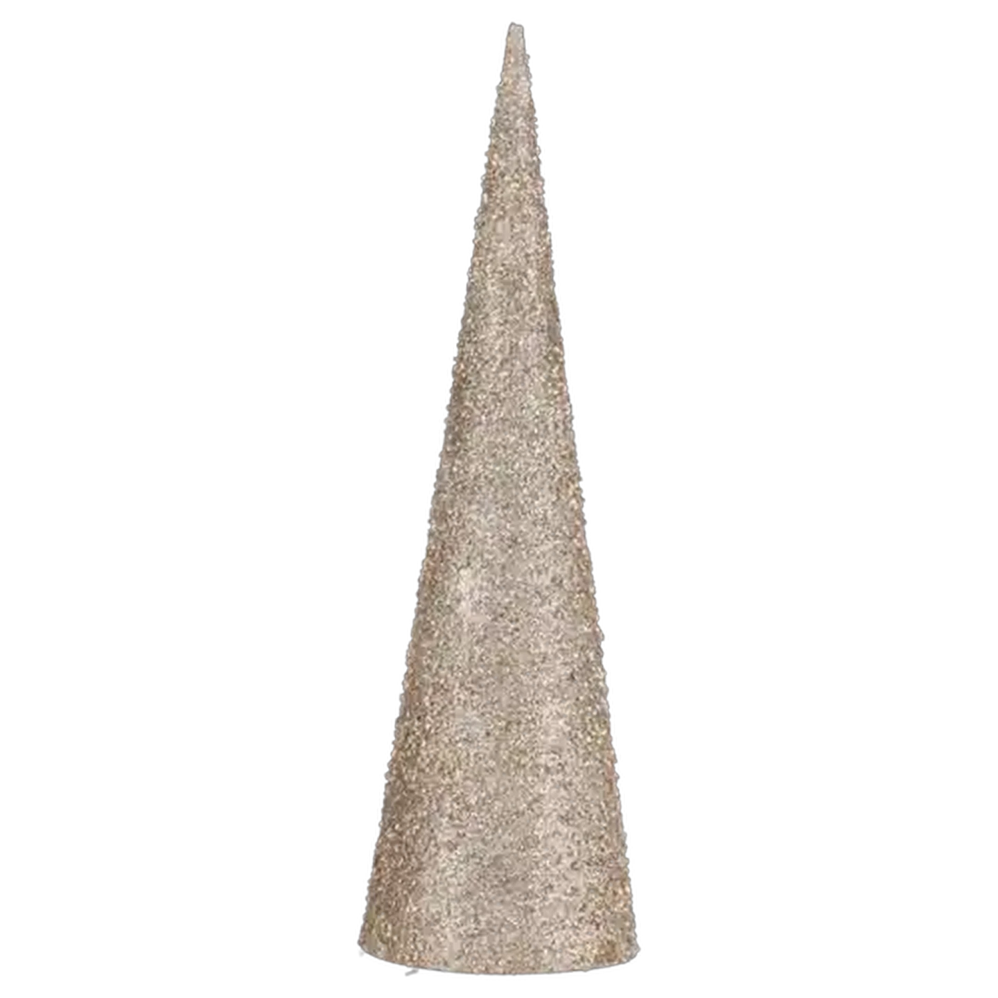Image of Champagne Gold Glitter Cone Tabletop Christmas Tree Accessory 47cm