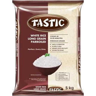 Tastic Long Grain Parboiled White Rice 5kg 