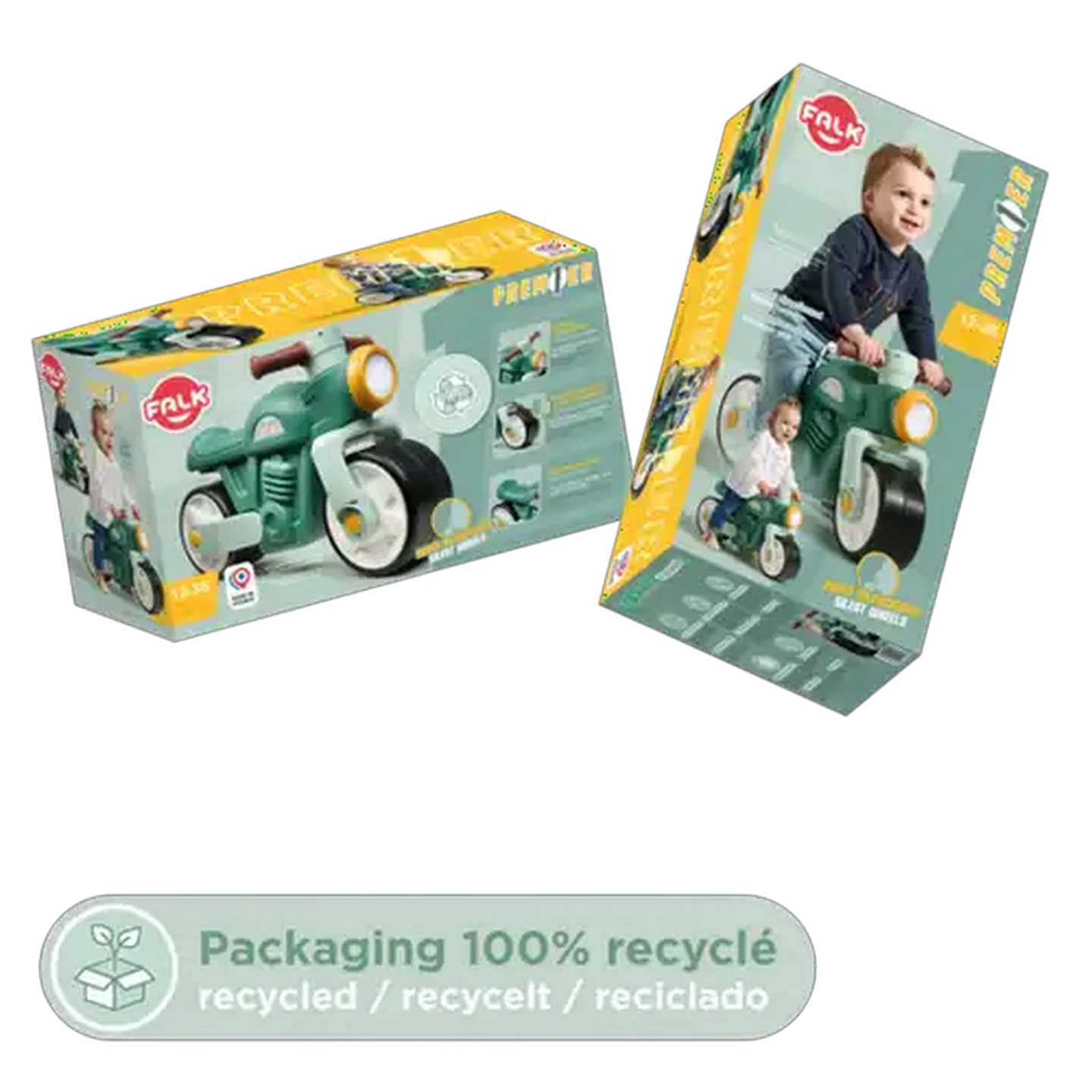 Image of Falk Green Premier Vintage Balance Ride-On