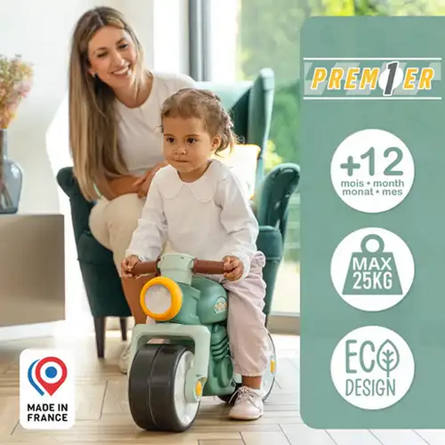 Image of Falk Green Premier Vintage Balance Ride-On