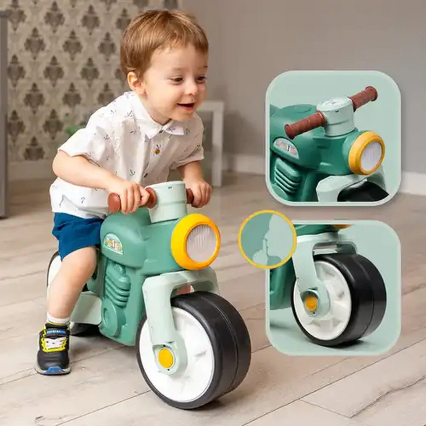 Image of Falk Green Premier Vintage Balance Ride-On