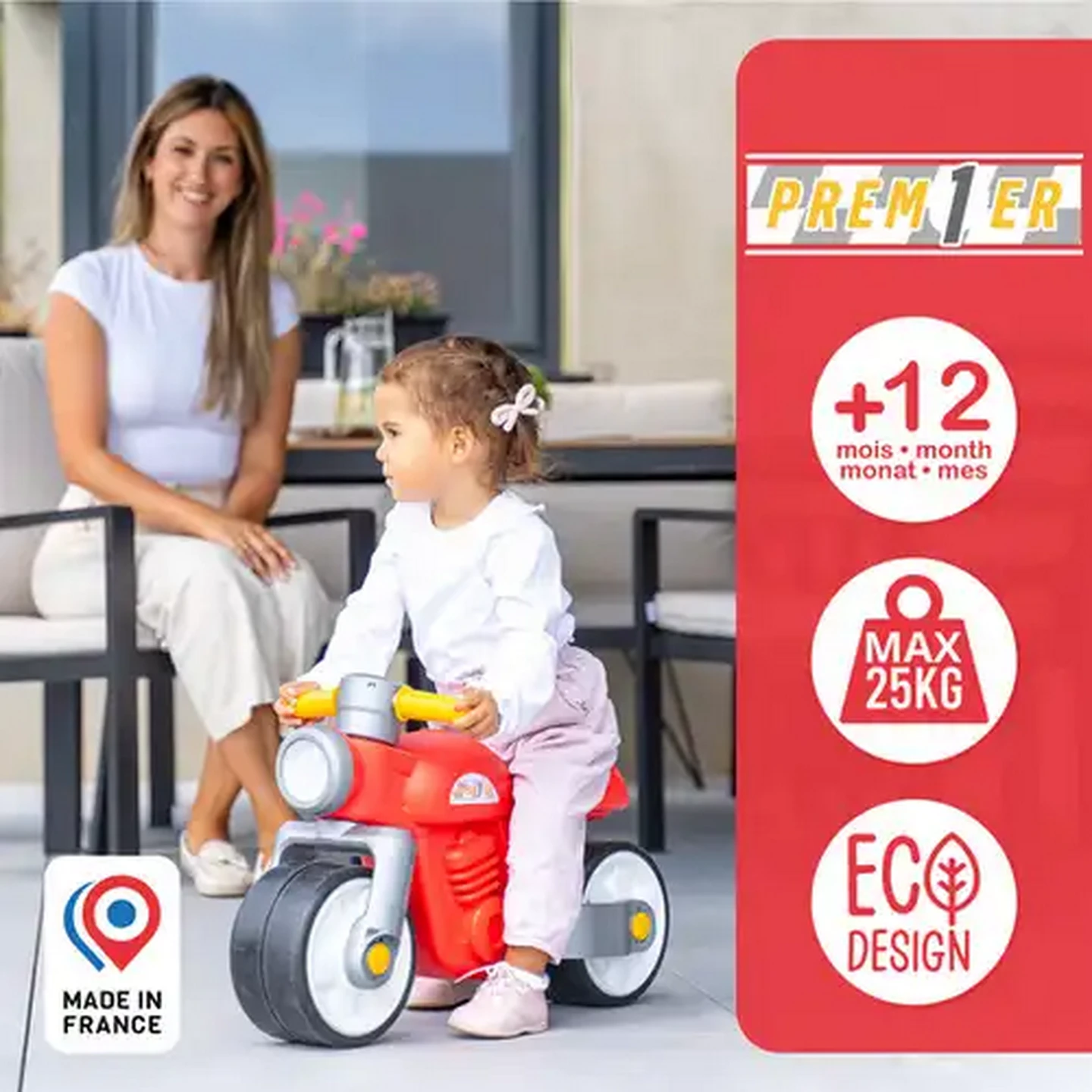 Image of Falk Red Premier Vintage Balance Ride-On