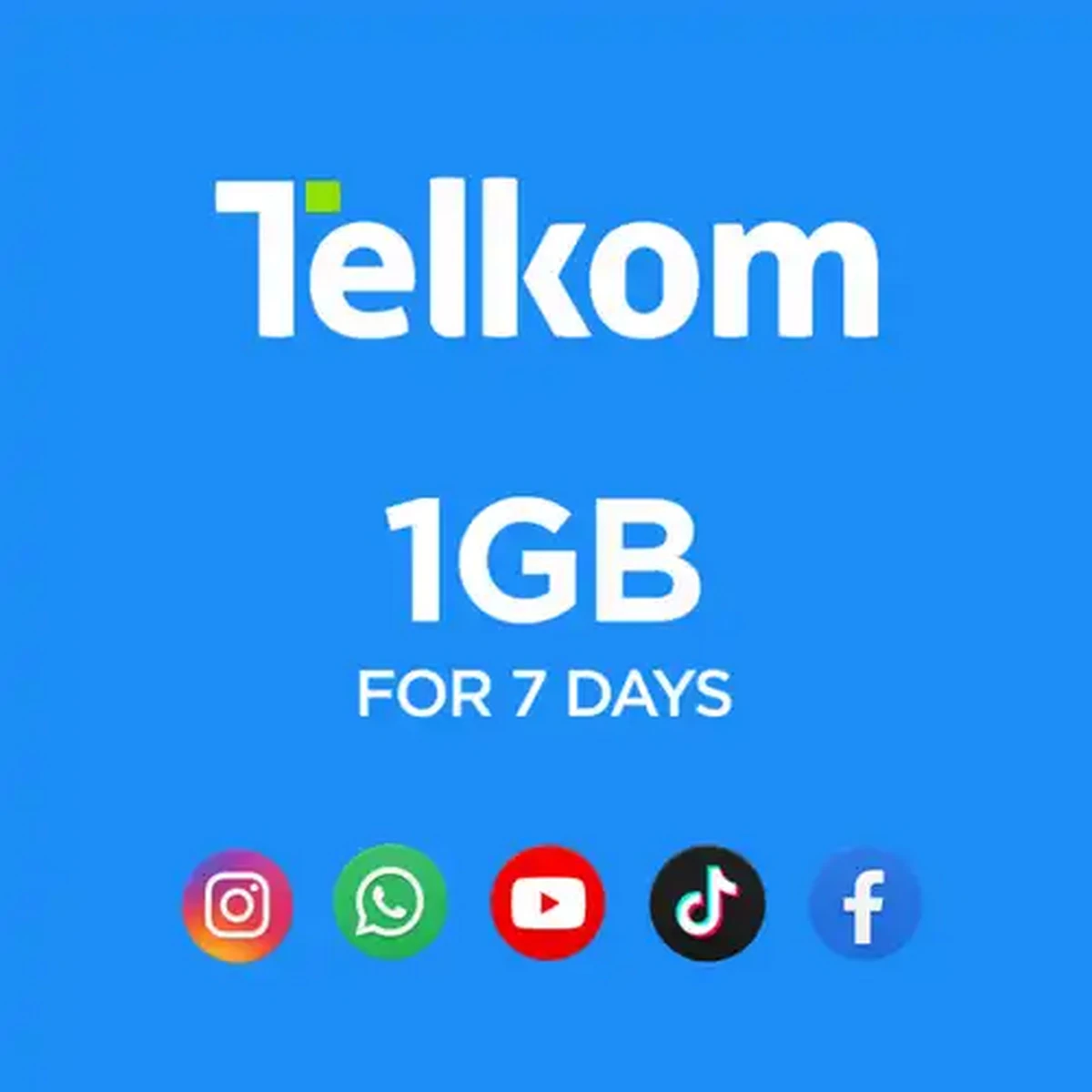 Checkers Sixty60 | Telkom 1GB Tik-Tok Social Bundle Data Direct Top-Up ...