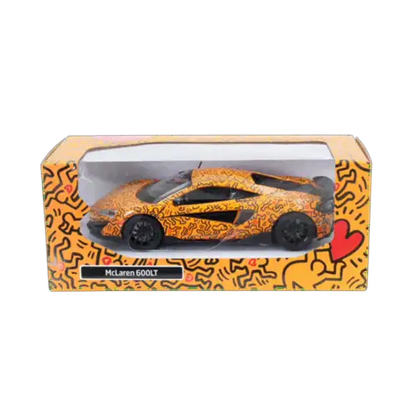 Image of RMZ Hobby Orange McLaren 600LT x Keith Haring Car 1:32 Scale (Heart)