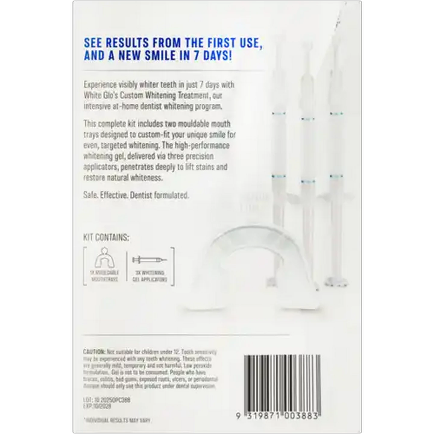 Image of White Glo Custom Whitening 7-Day Treatment Kit 4-Pack