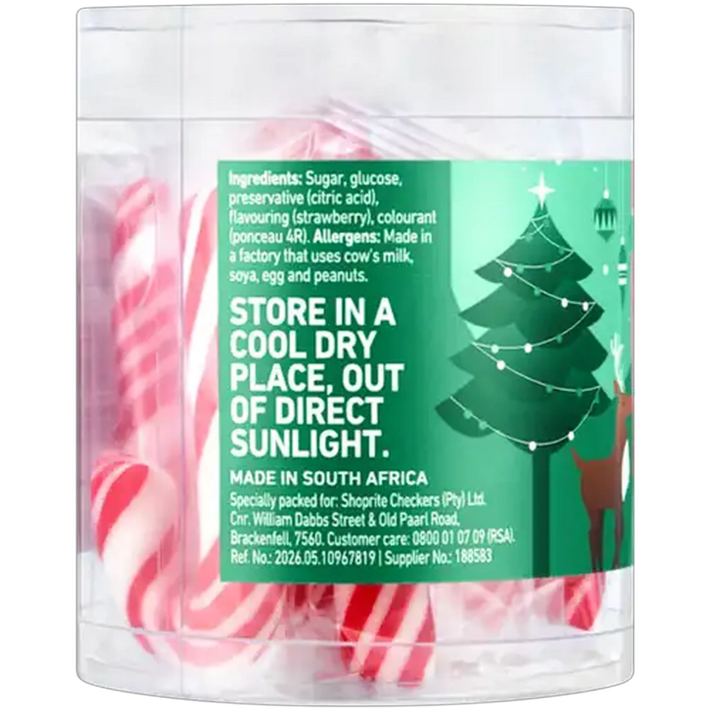 Image of Limited Edition Strawberry Flavoured Festive Mini Candy Canes 8-Pack 