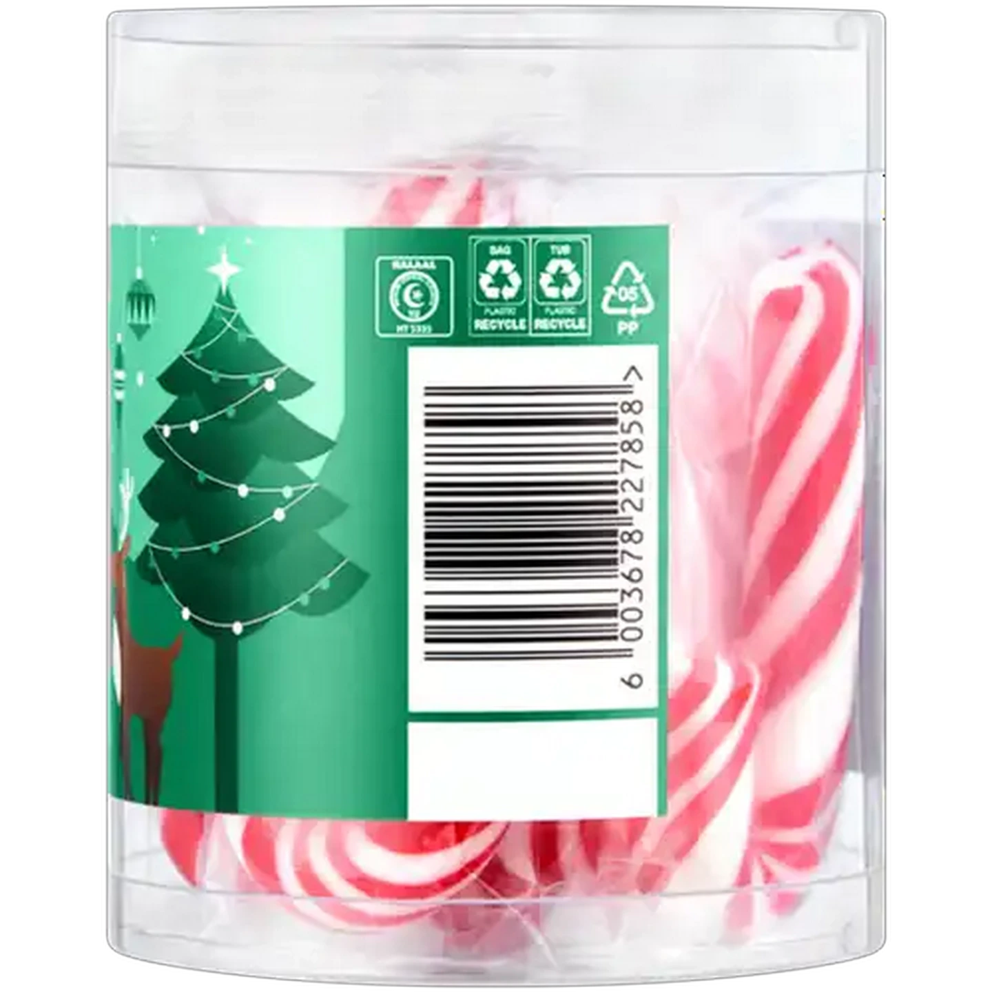 Image of Limited Edition Strawberry Flavoured Festive Mini Candy Canes 8-Pack 