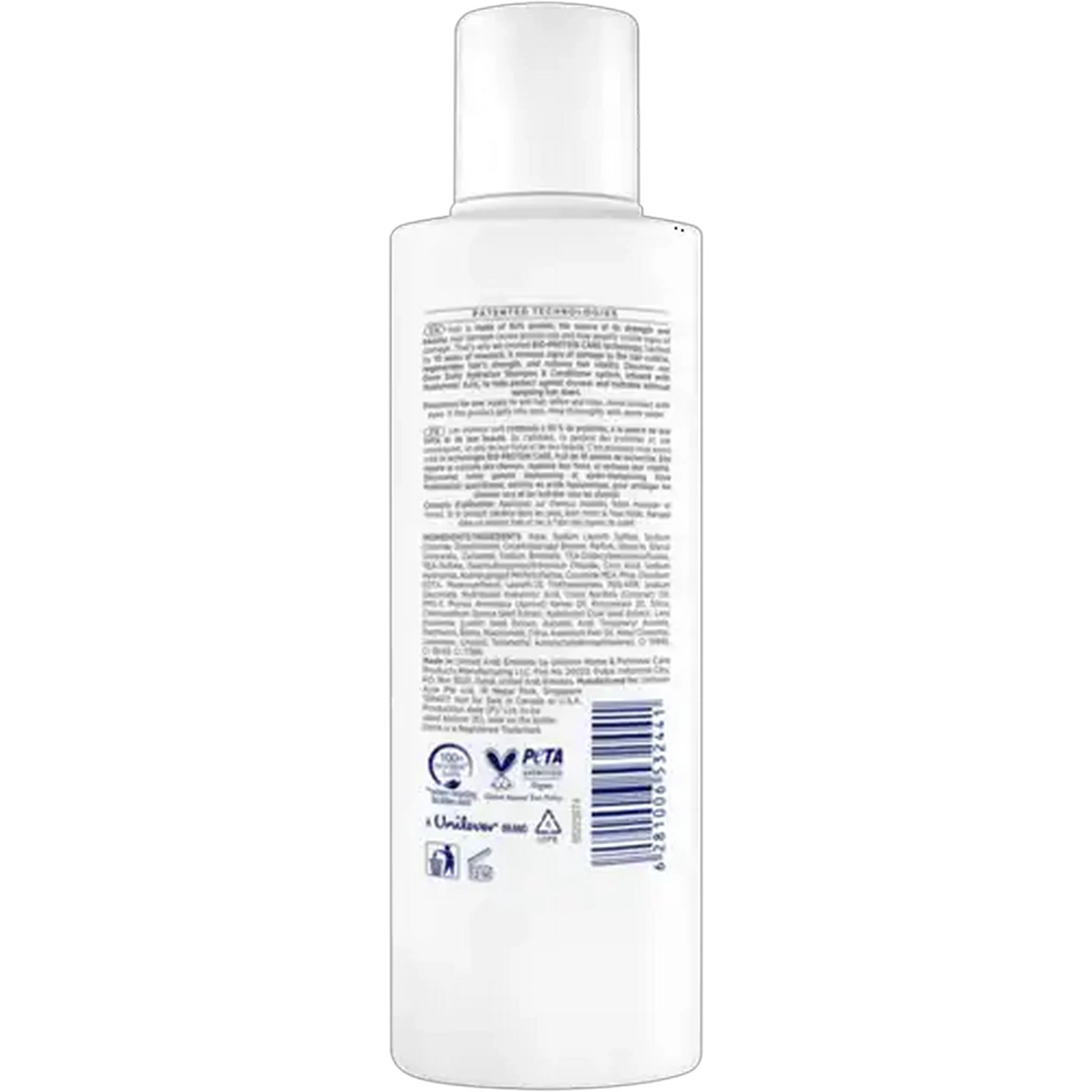Image of Dove Damage Expert Hyaluronic Acid 2-in-1 Daily Hydration Shampoo & Conditioner 200ml 