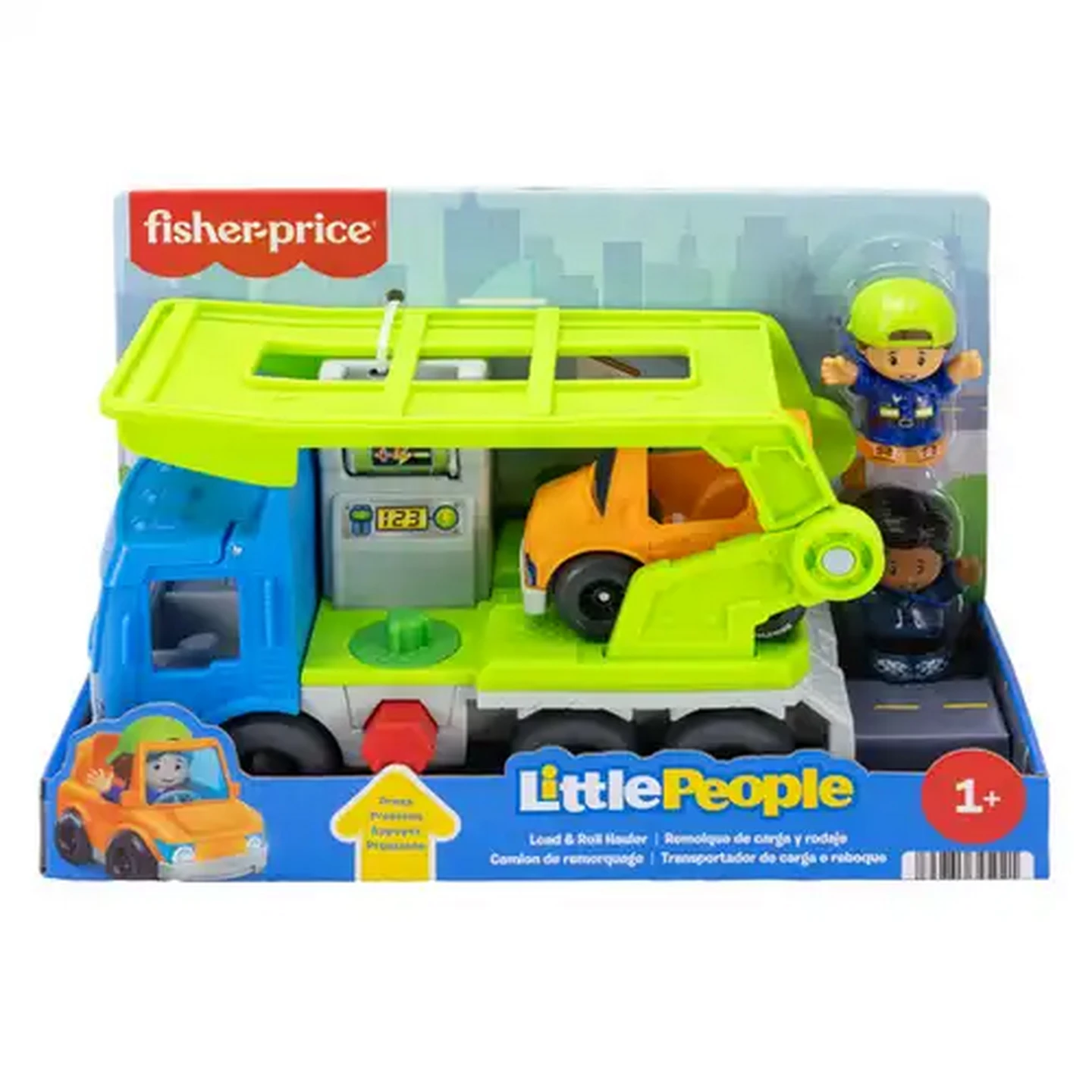 Image of Fisher-Price Little People Load & Roll Hauler Car Set