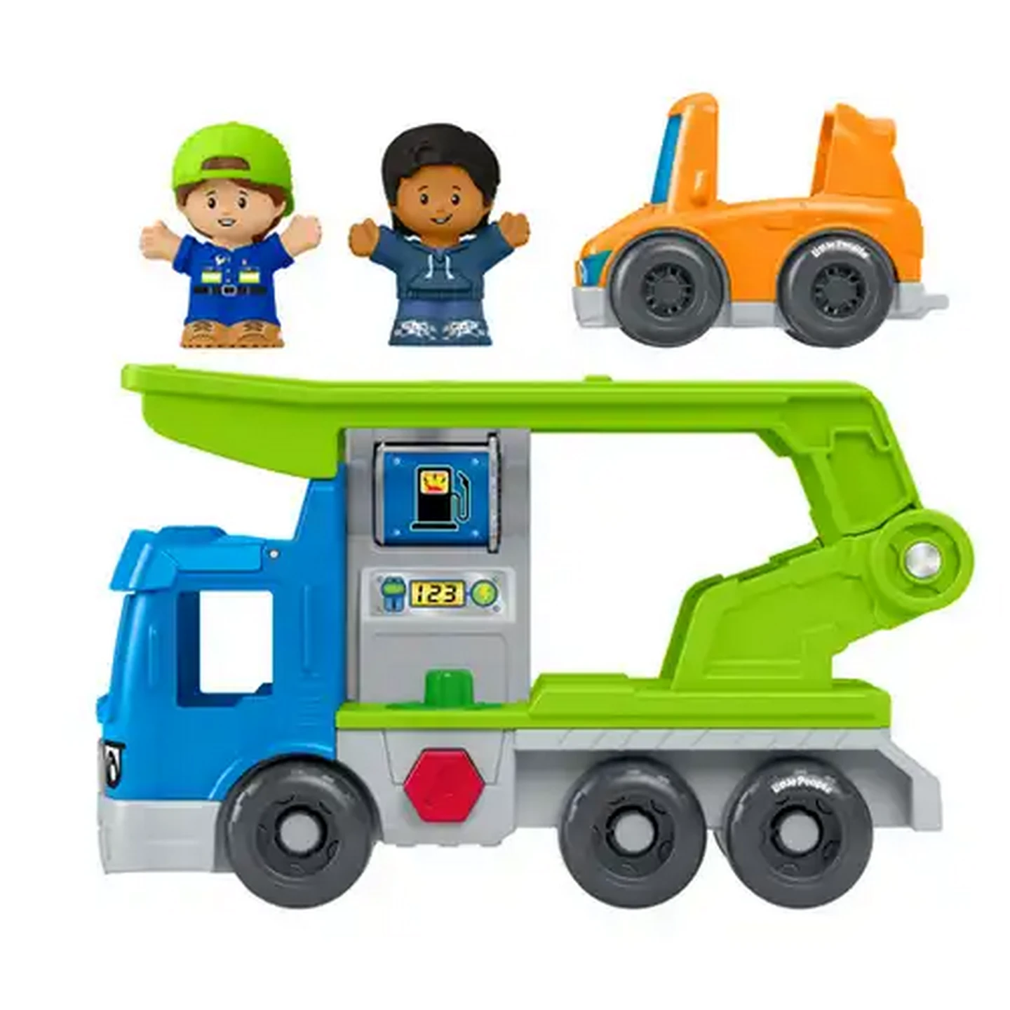 Image of Fisher-Price Little People Load & Roll Hauler Car Set