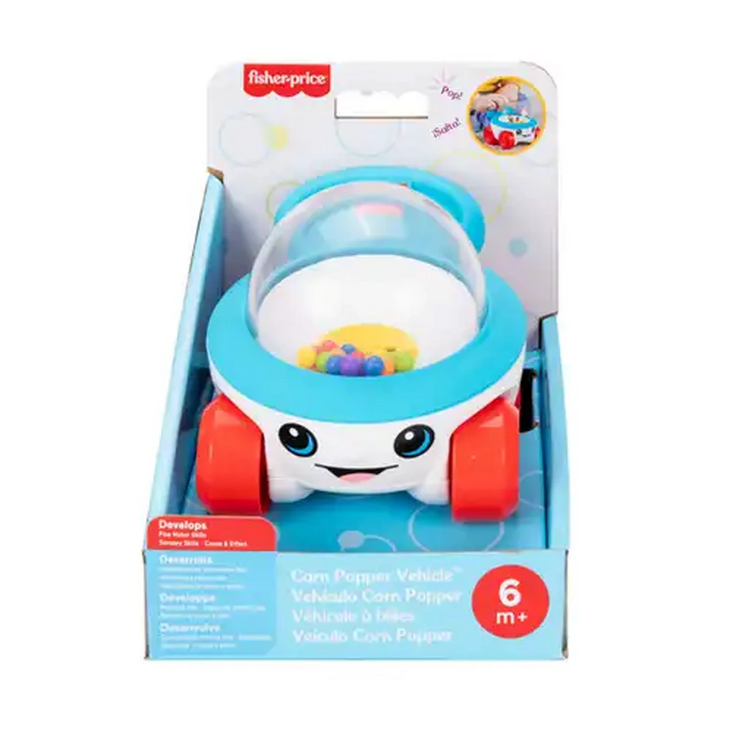 Image of Fisher-Price Corn Popper Push-Along Toy Vehicle