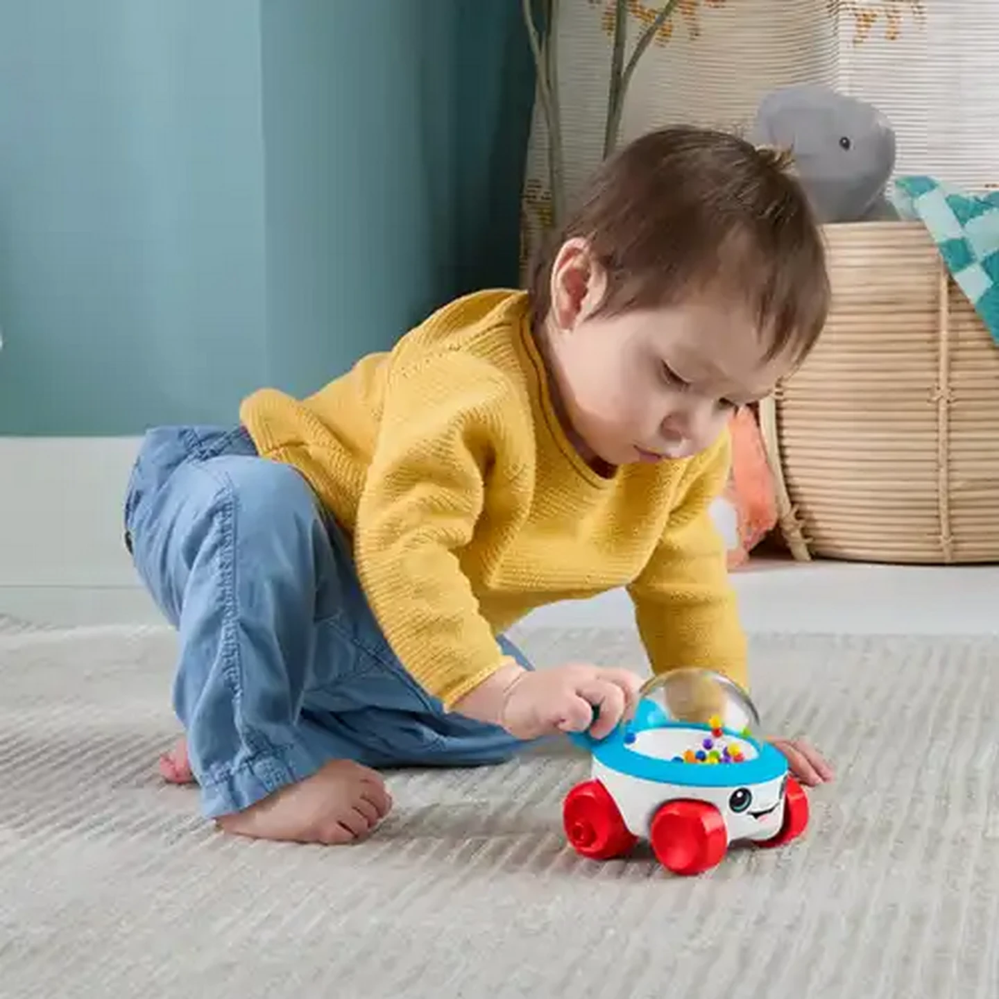 Image of Fisher-Price Corn Popper Push-Along Toy Vehicle