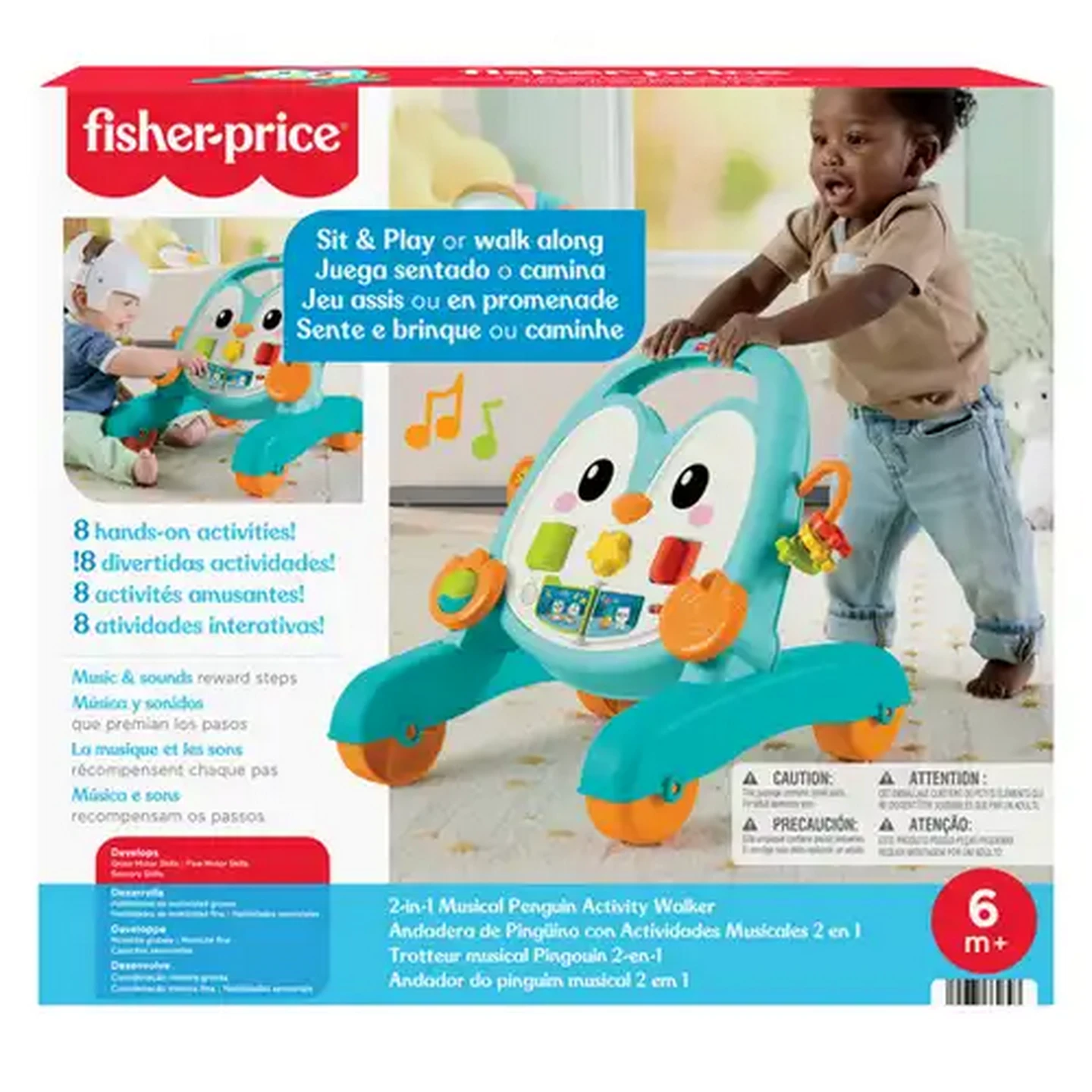 Image of Fisher-Price 2-in-1 Musical Penguin Activity Walker