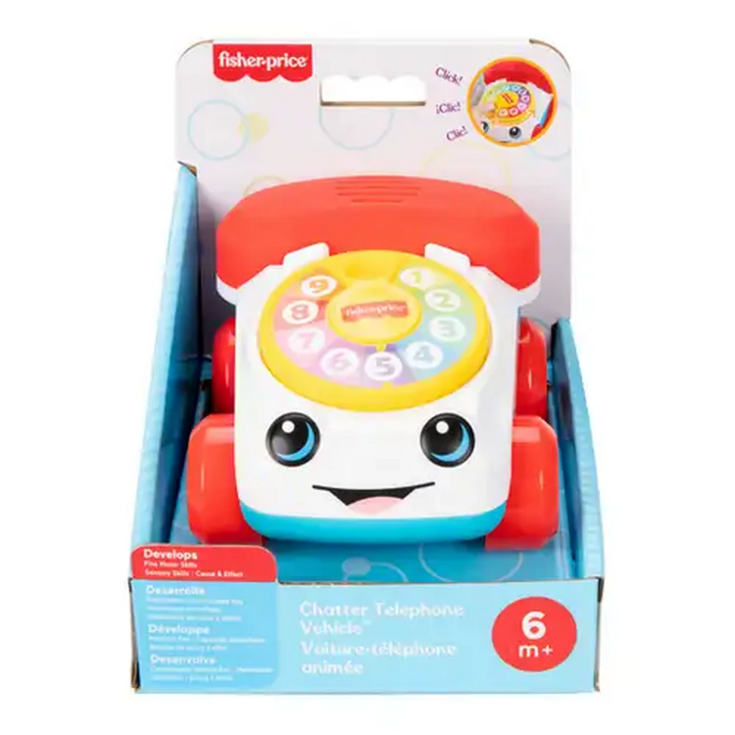 Image of Fisher-Price Chatter Telephone Push-Along Toy Vehicle