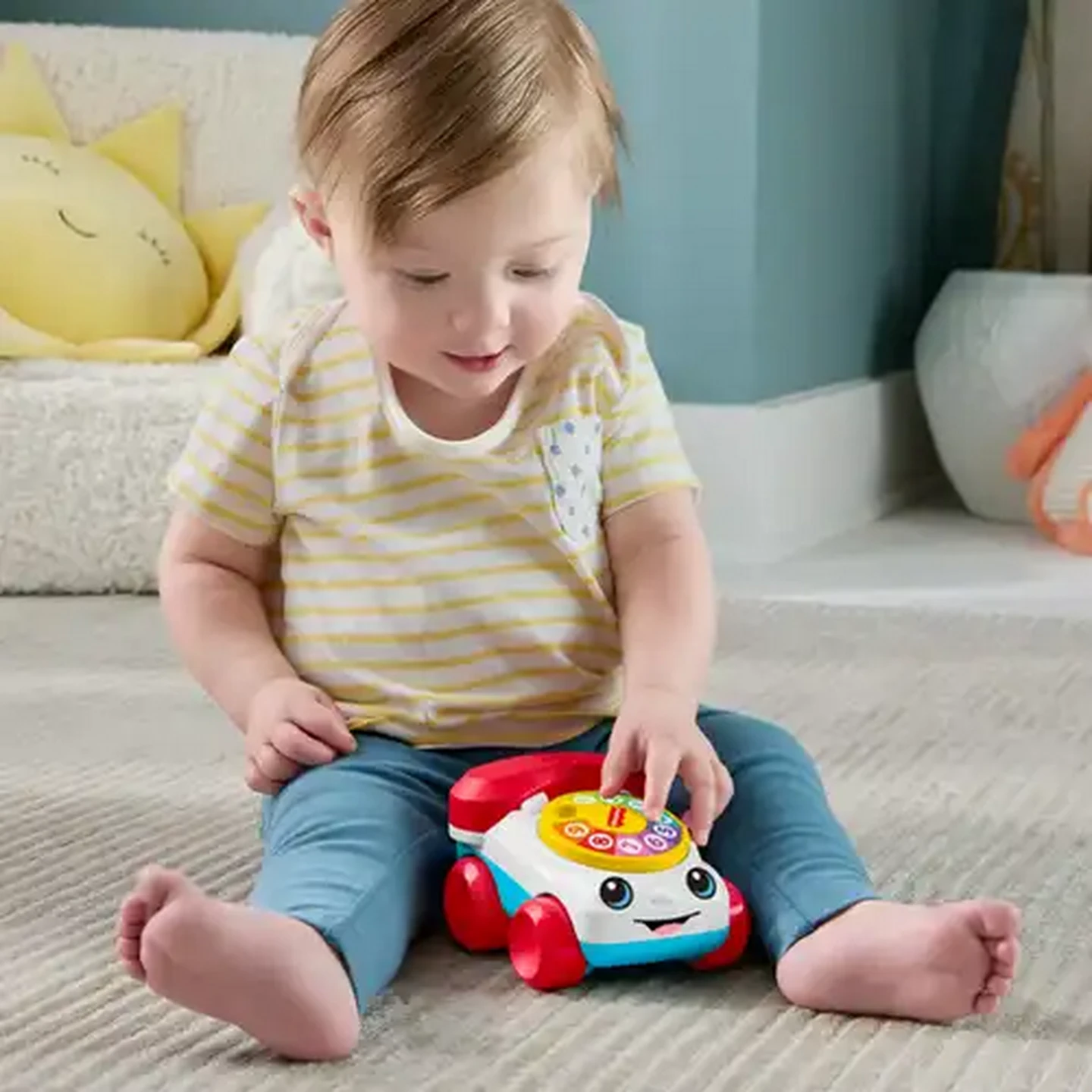 Image of Fisher-Price Chatter Telephone Push-Along Toy Vehicle