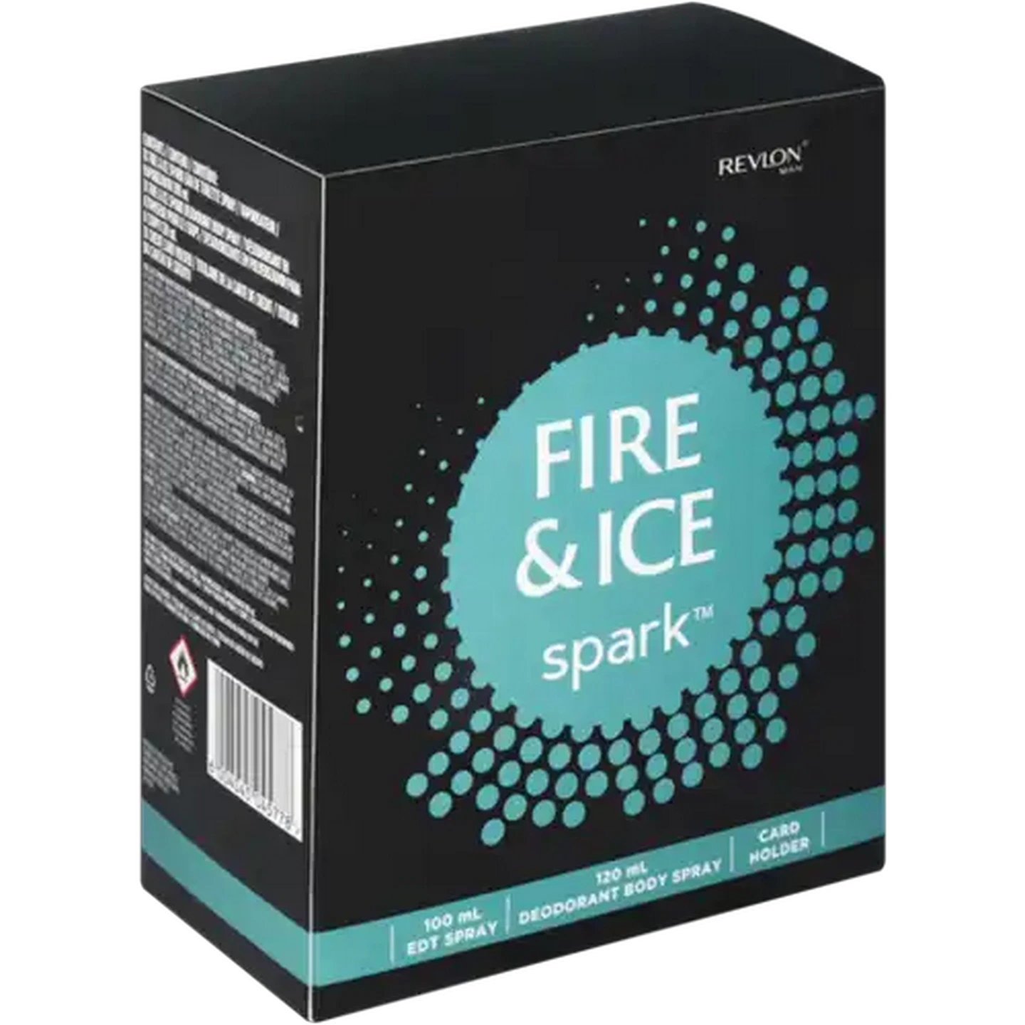 Image of Revlon Man Fire & Ice Spark Eau de Toilette Spray, Deodorant Body Spray & Card Holder Gift Pack 3 Piece 