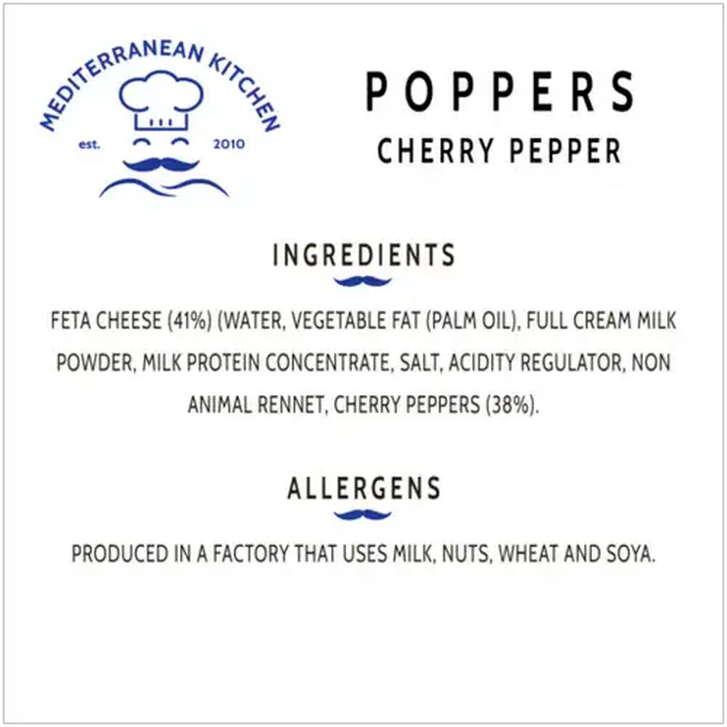 Image of Mediterranean Kitchen Cherry Pepper Poppers 180g 
