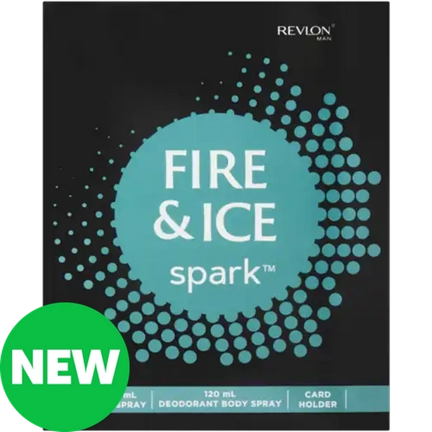 Image of Revlon Man Fire & Ice Spark Eau de Toilette Spray, Deodorant Body Spray & Card Holder Gift Pack 3 Piece 