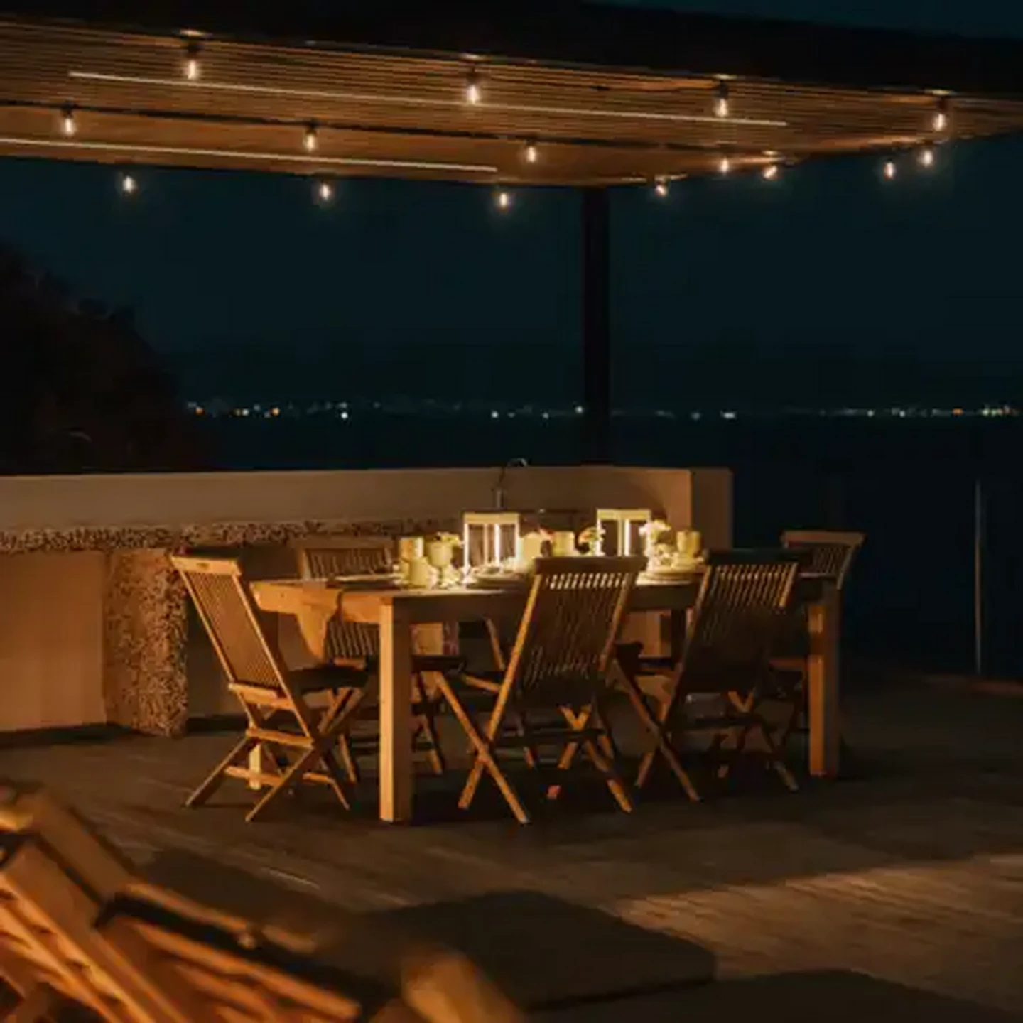 Image of Litehouse LED Festoon Solar String Lights 15m