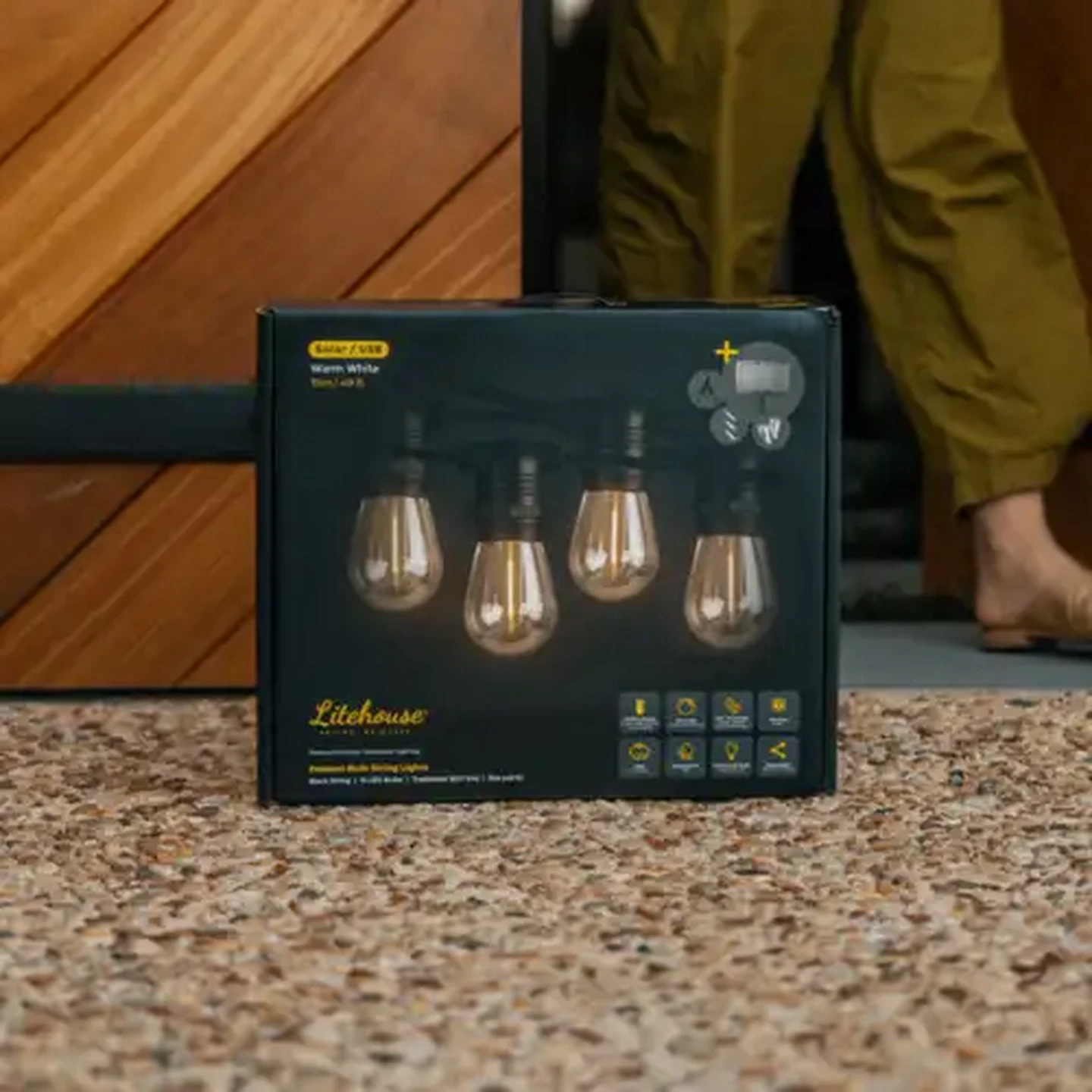 Image of Litehouse Festoon Solar String Lights 10m