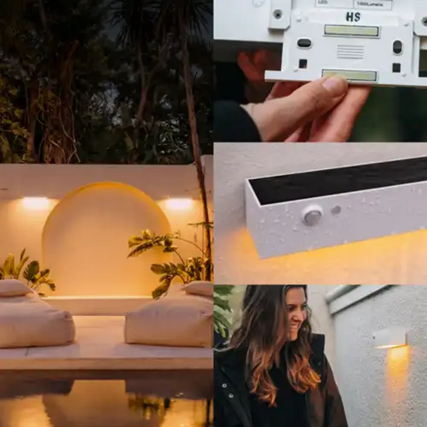 Image of Litehouse White Solar Wall Light