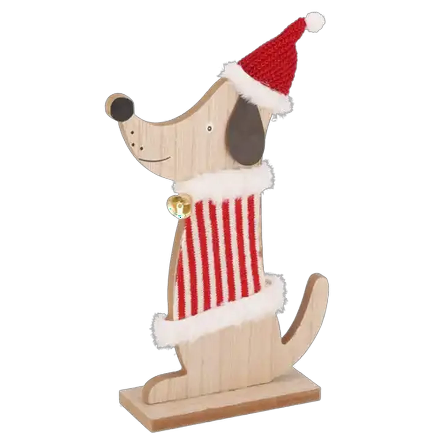 Image of Wooden Dog Christmas Decoration 22cm (Design May Vary)