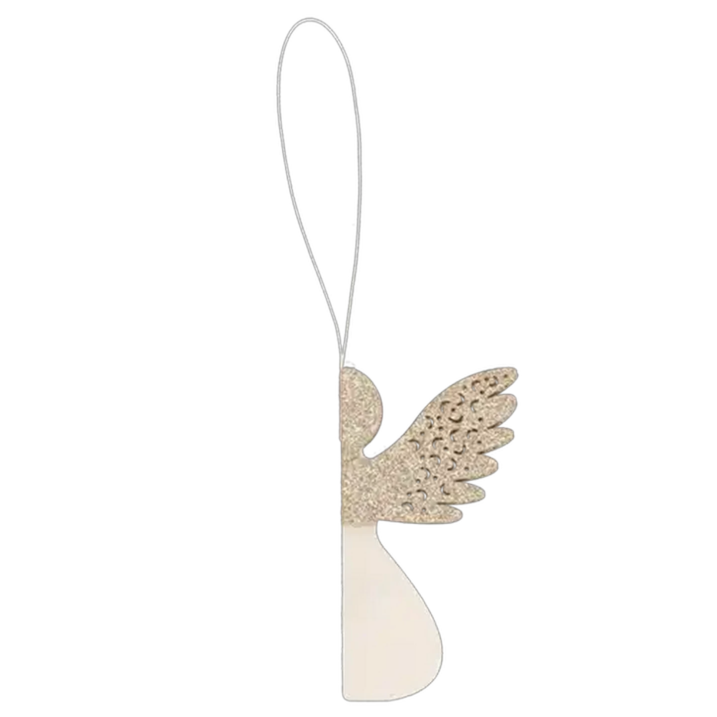 Image of Santa's Choice Gold Paper Angel Christmas Tree Decoration 12cm