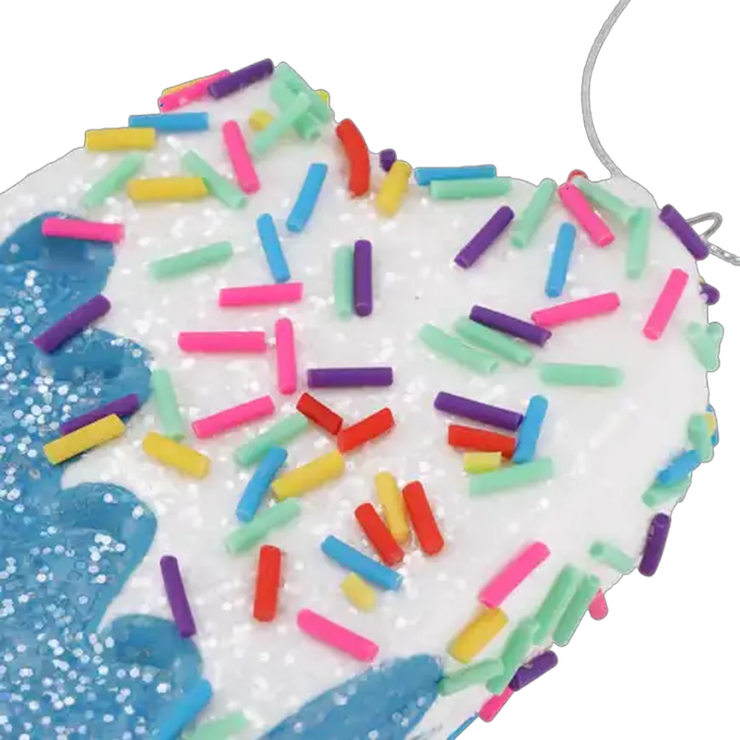 Image of Santa's Choice Glittery Popsicle Christmas Tree Decoration 12.5cm (Colour May Vary)