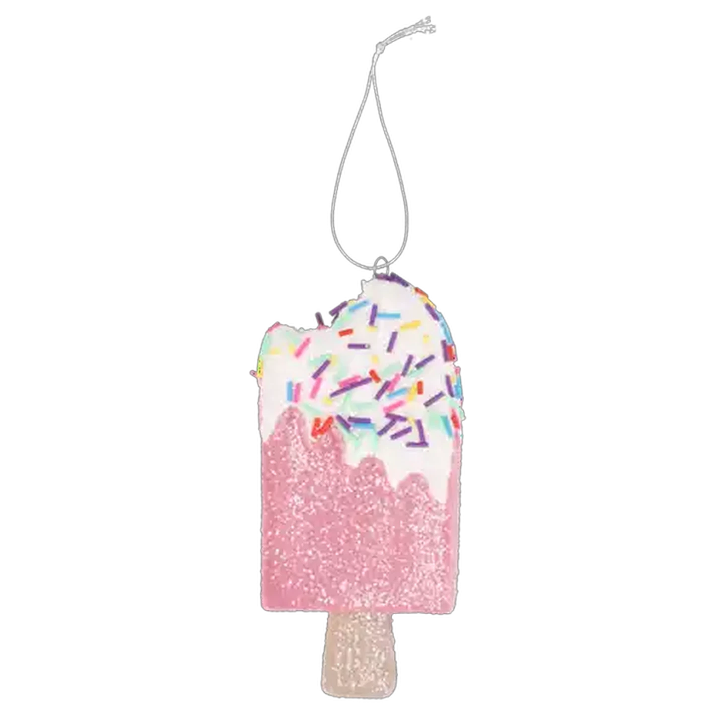 Image of Santa's Choice Glittery Popsicle Christmas Tree Decoration 12.5cm (Colour May Vary)