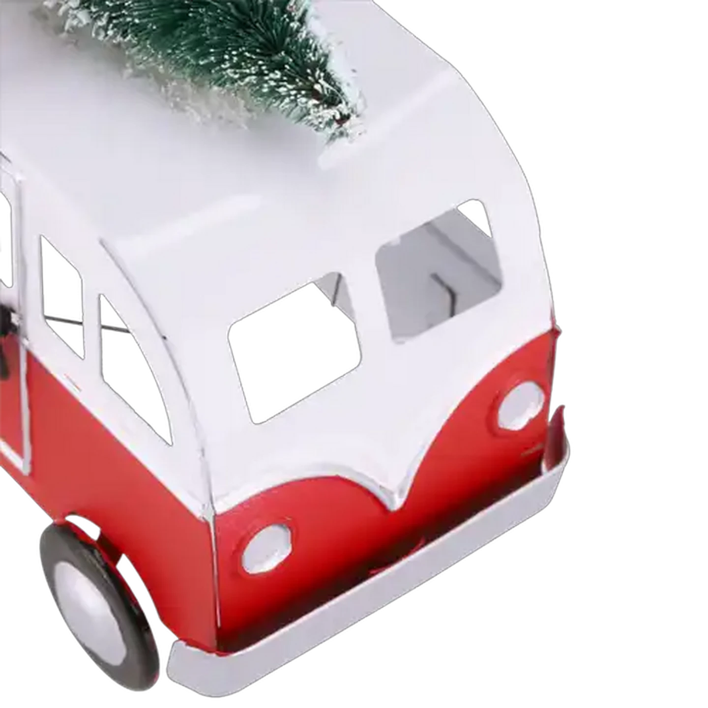 Image of Santa's Choice Metal Campervan Christmas Tree Decoration with Lights