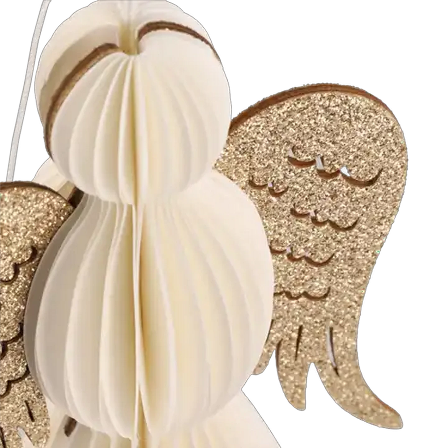 Image of Santa's Choice Gold Paper Angel Christmas Tree Decoration 15cm