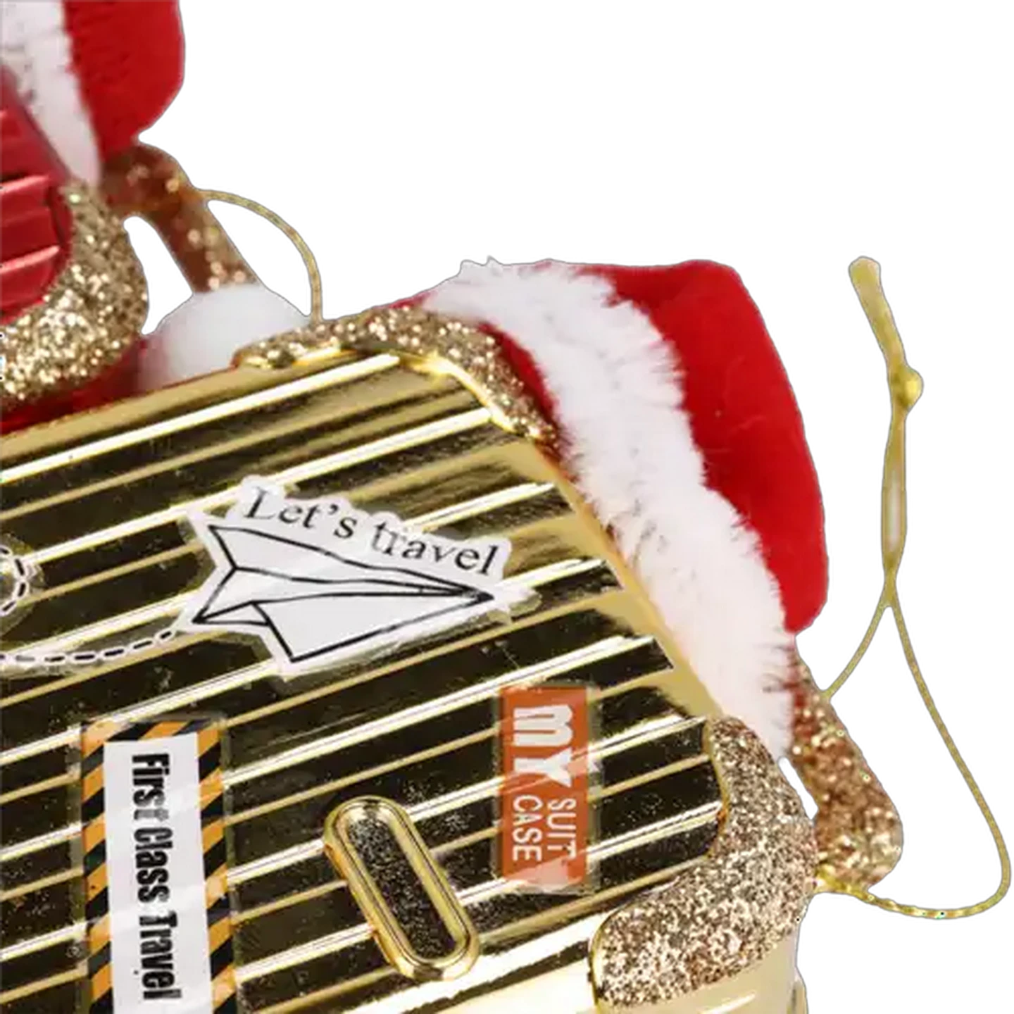 Image of Santa's Choice Hanging Holiday Suitcase Christmas Tree Decoration 11cm (Colour May Vary)