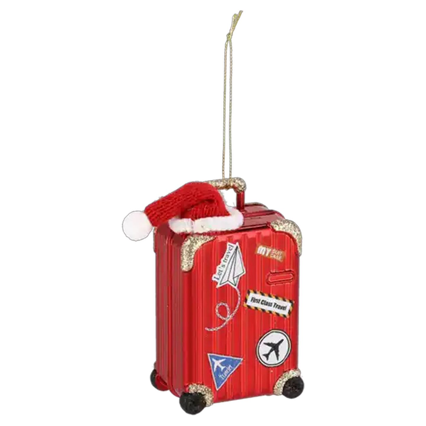 Image of Santa's Choice Hanging Holiday Suitcase Christmas Tree Decoration 11cm (Colour May Vary)