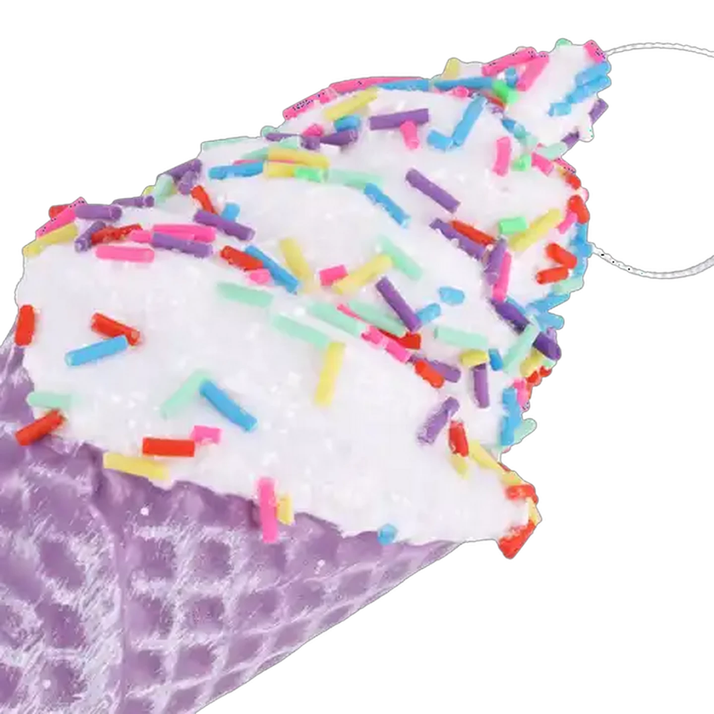 Image of Santa's Choice Hanging Ice Cream Cone Christmas Tree Decoration 14cm (Colour May Vary)