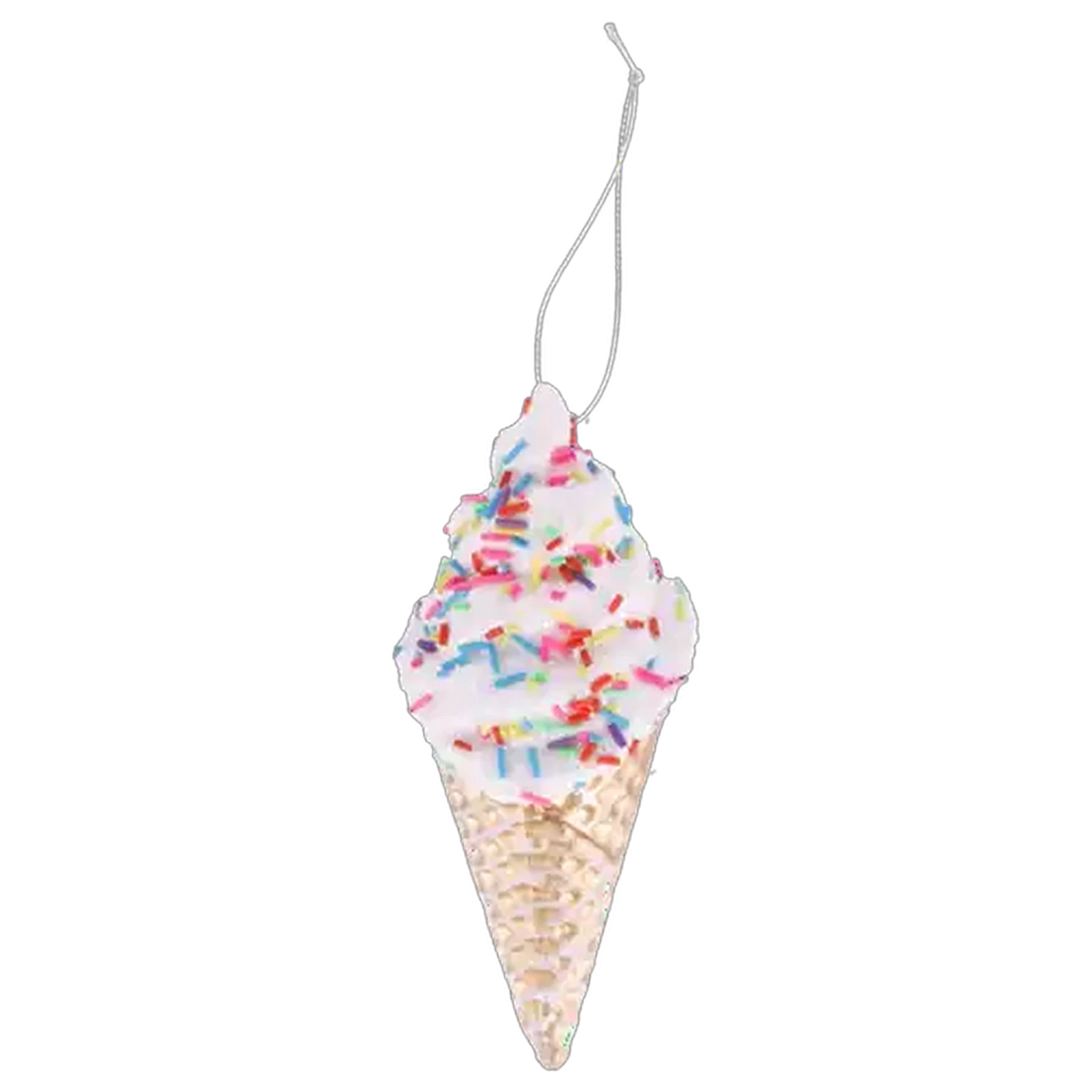 Image of Santa's Choice Hanging Ice Cream Cone Christmas Tree Decoration 14cm (Colour May Vary)
