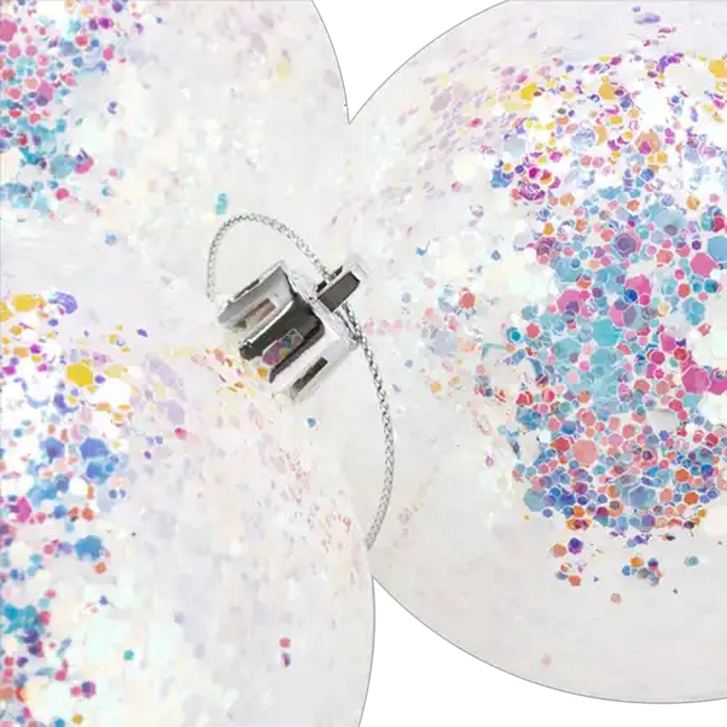 Image of Santa's Choice White Shimmer Christmas Baubles 60mm 6-Pack