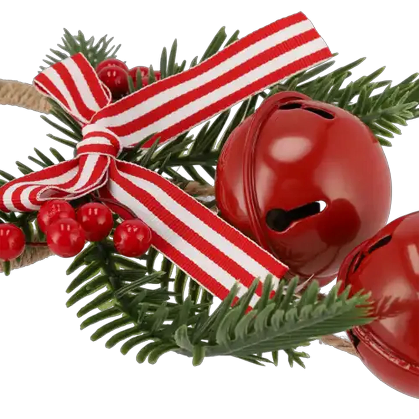 Image of Santa's Choice Red Hanging Christmas Bells 20cm 2-Pack