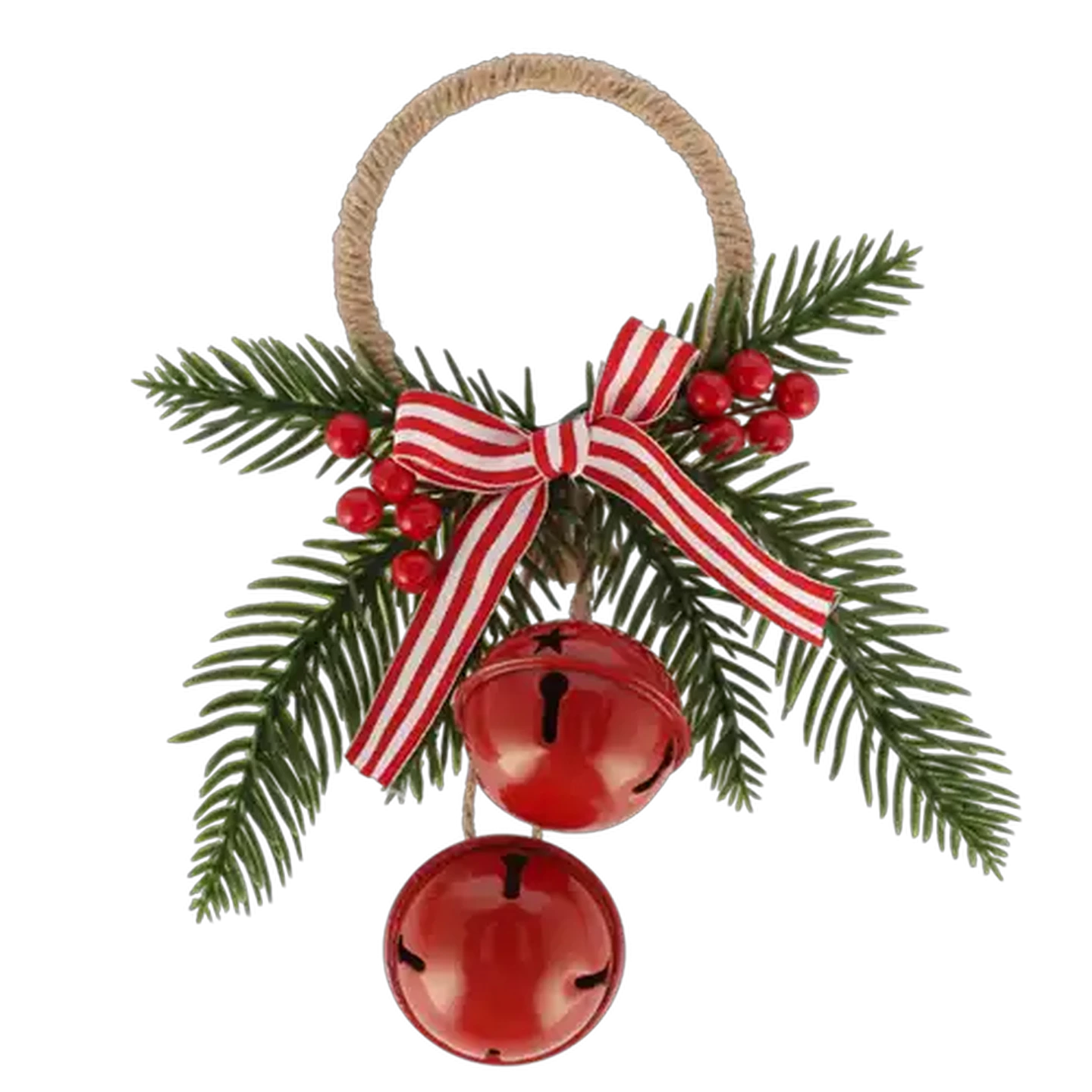 Image of Santa's Choice Red Hanging Christmas Bells 20cm 2-Pack