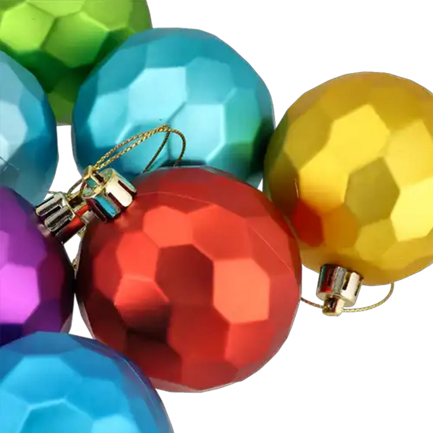 Image of Santa's Choice Mixed Colours Christmas Baubles 55mm 9-Pack