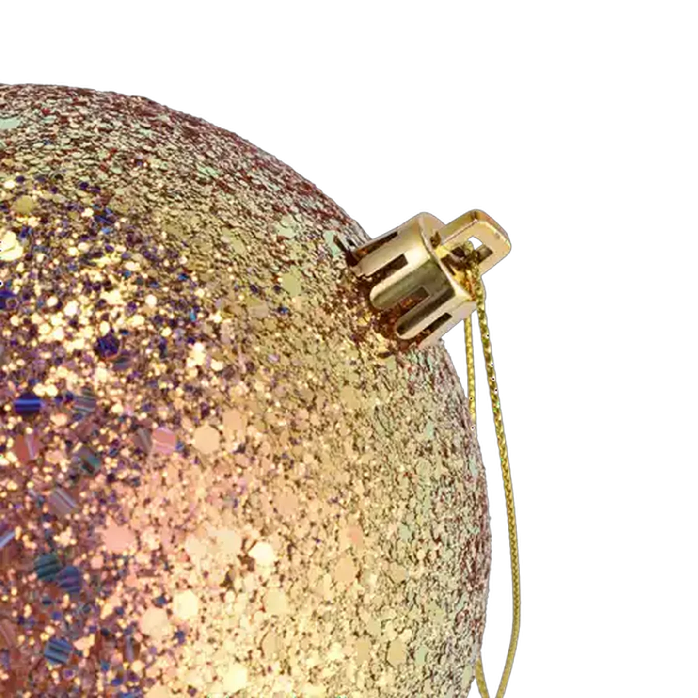 Image of Santa's Choice Ombre Glitter Christmas Bauble 90mm (Colour May Vary)