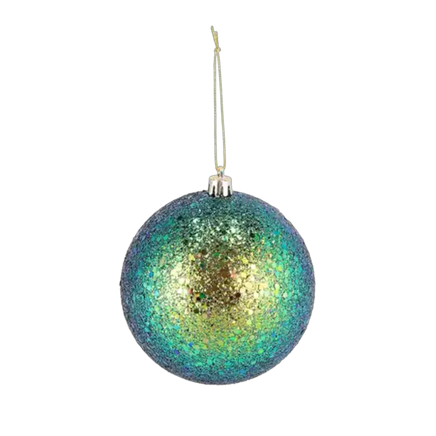 Image of Santa's Choice Ombre Glitter Christmas Bauble 90mm (Colour May Vary)
