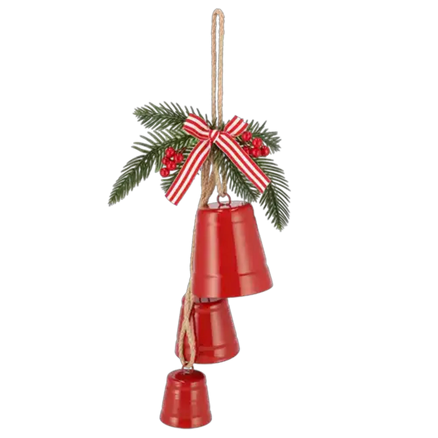 Image of Santa's Choice Hanging Christmas Bells 43cm 3-Pack (Colour May Vary)
