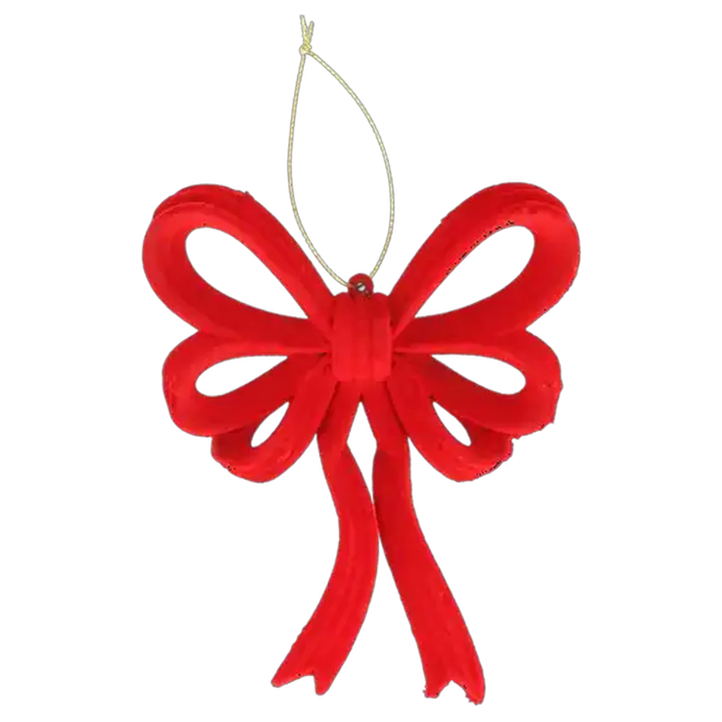 Image of Santa's Choice Flocked Velvet Christmas Tree Bow 13cm (Colour May Vary)