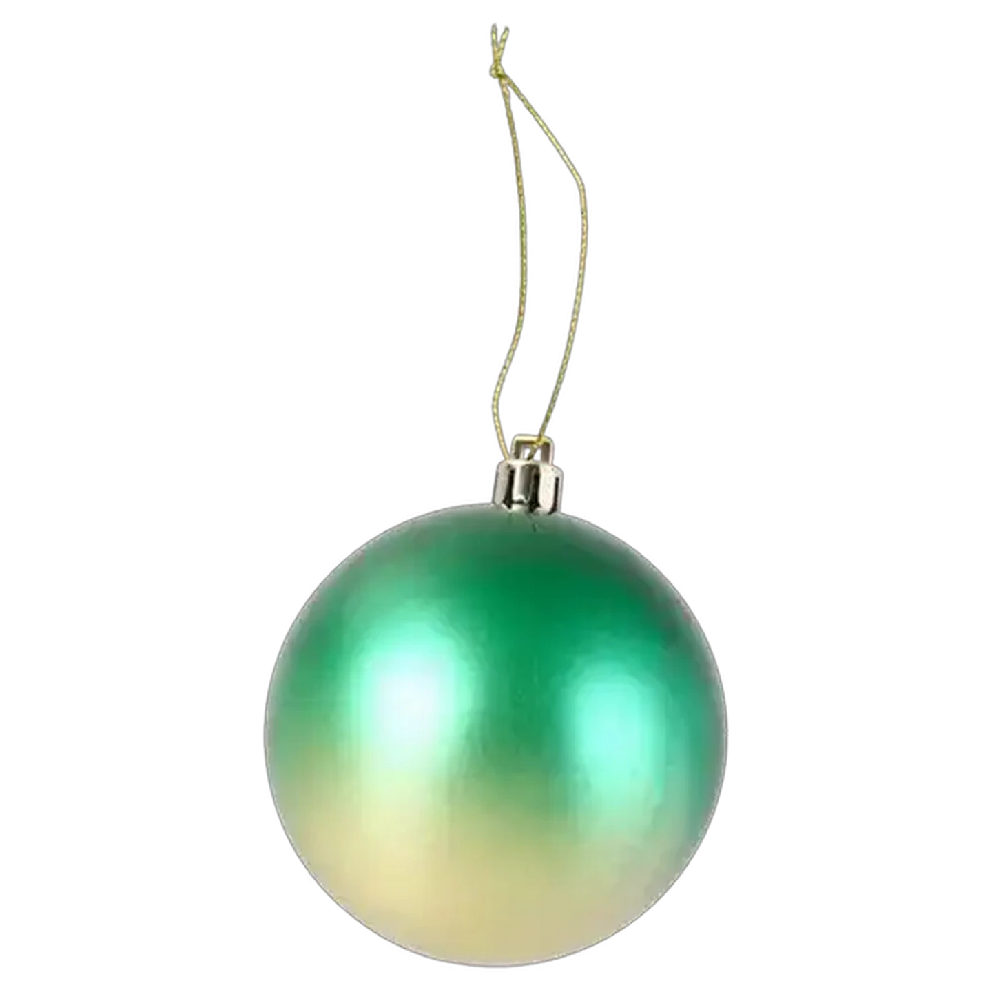 Image of Santa's Choice Green & Gold Ombre Christmas Baubles 80mm