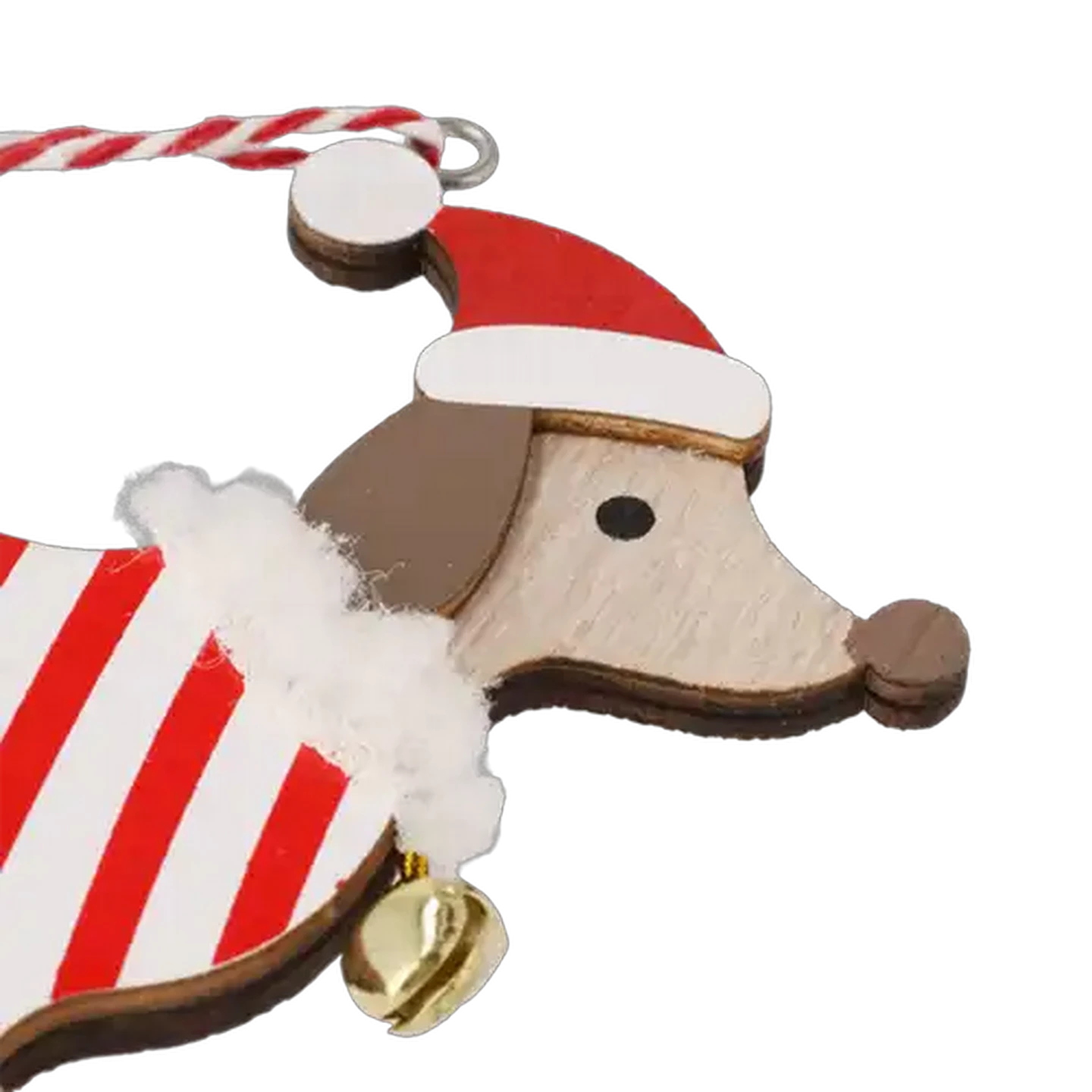 Image of Santa's Choice Wooden Dachshund Dog Christmas Tree Decoration 9.5cm (Design May Vary)