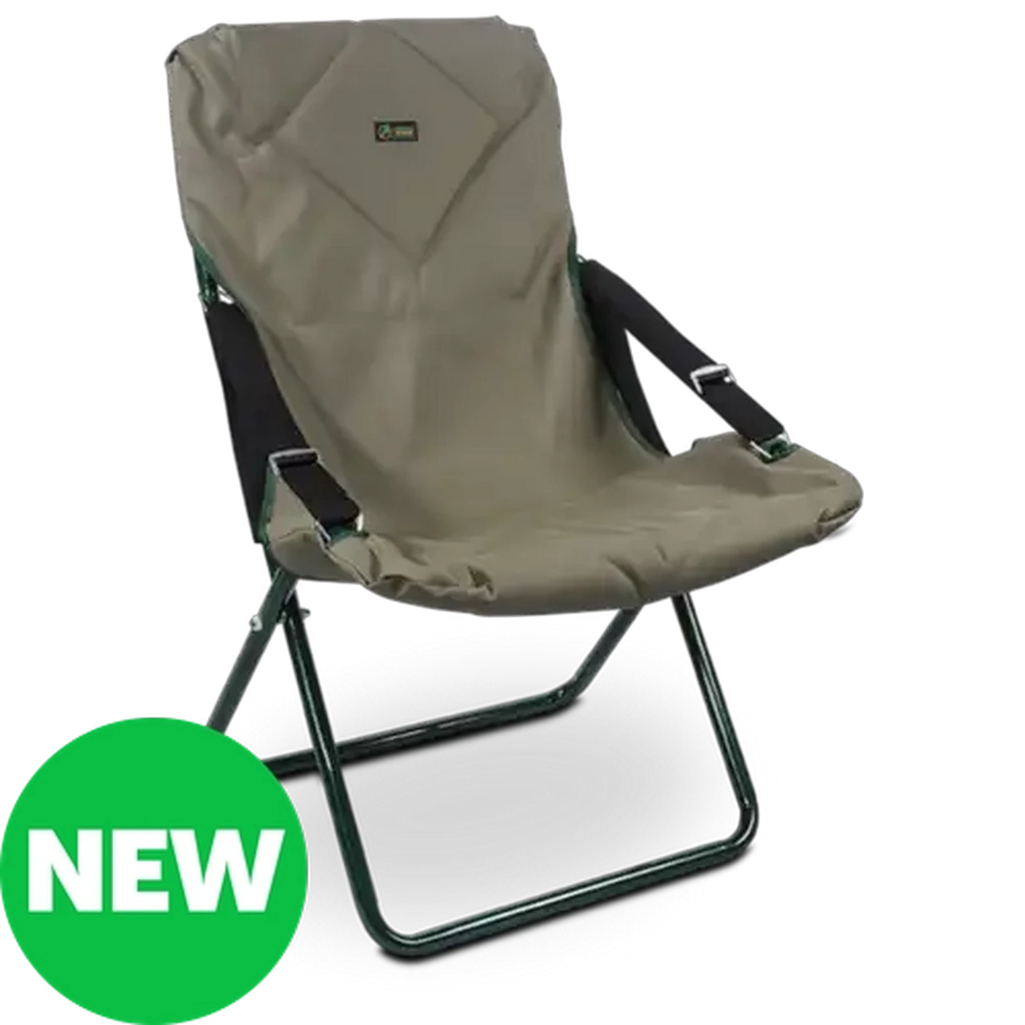 Image of Campmor Outdoor Safari Lounger Moss Green and Olive Reclining Chair