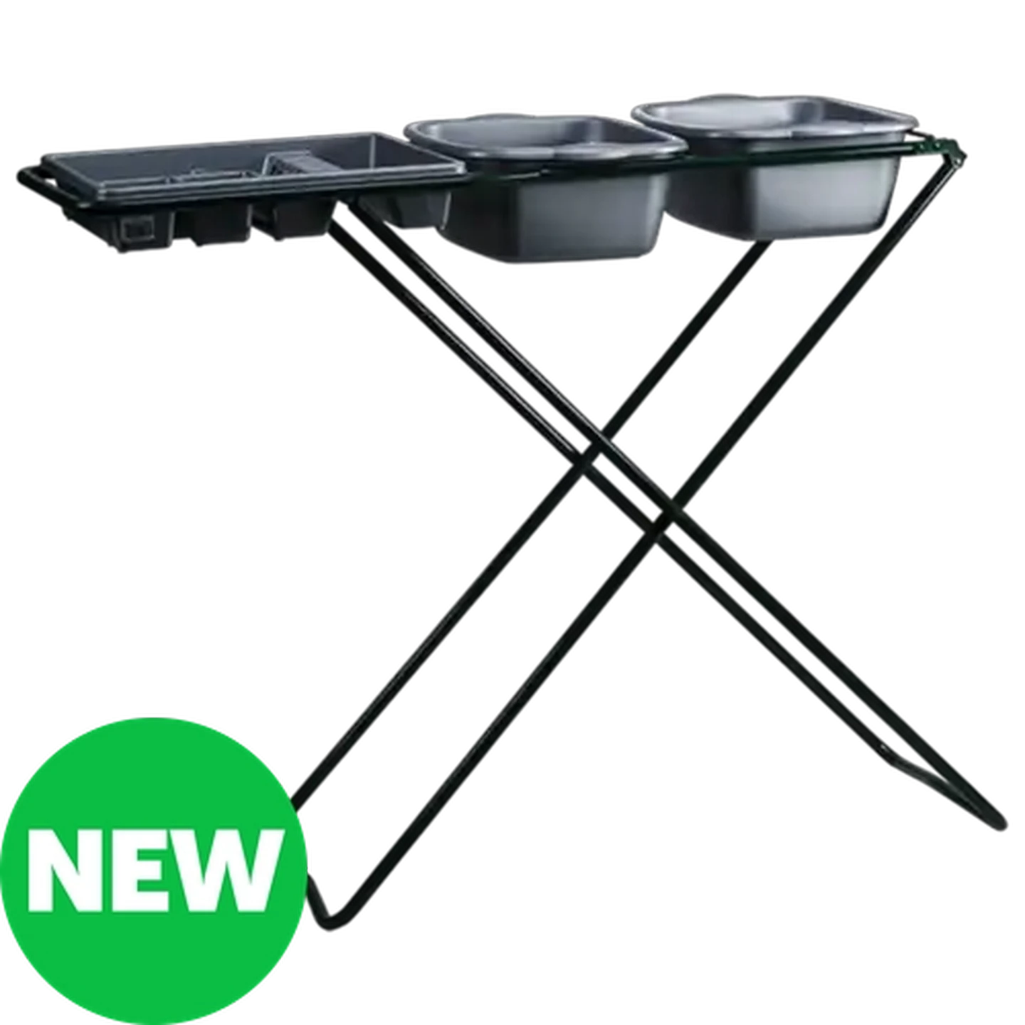 Image of Campmor Outdoor Dishwashing Stand with 2 Basins and Drying Rack