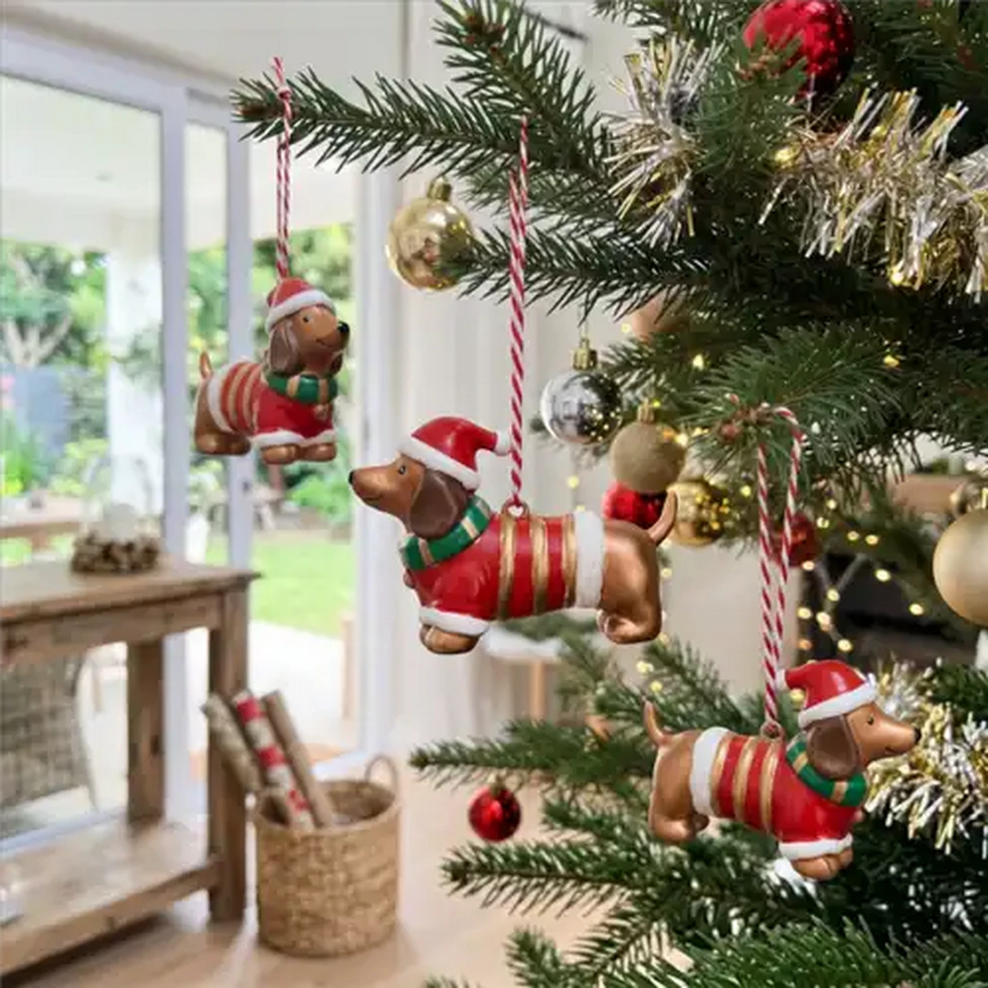 Image of Santa's Choice Hanging Dog Christmas Tree Decoration